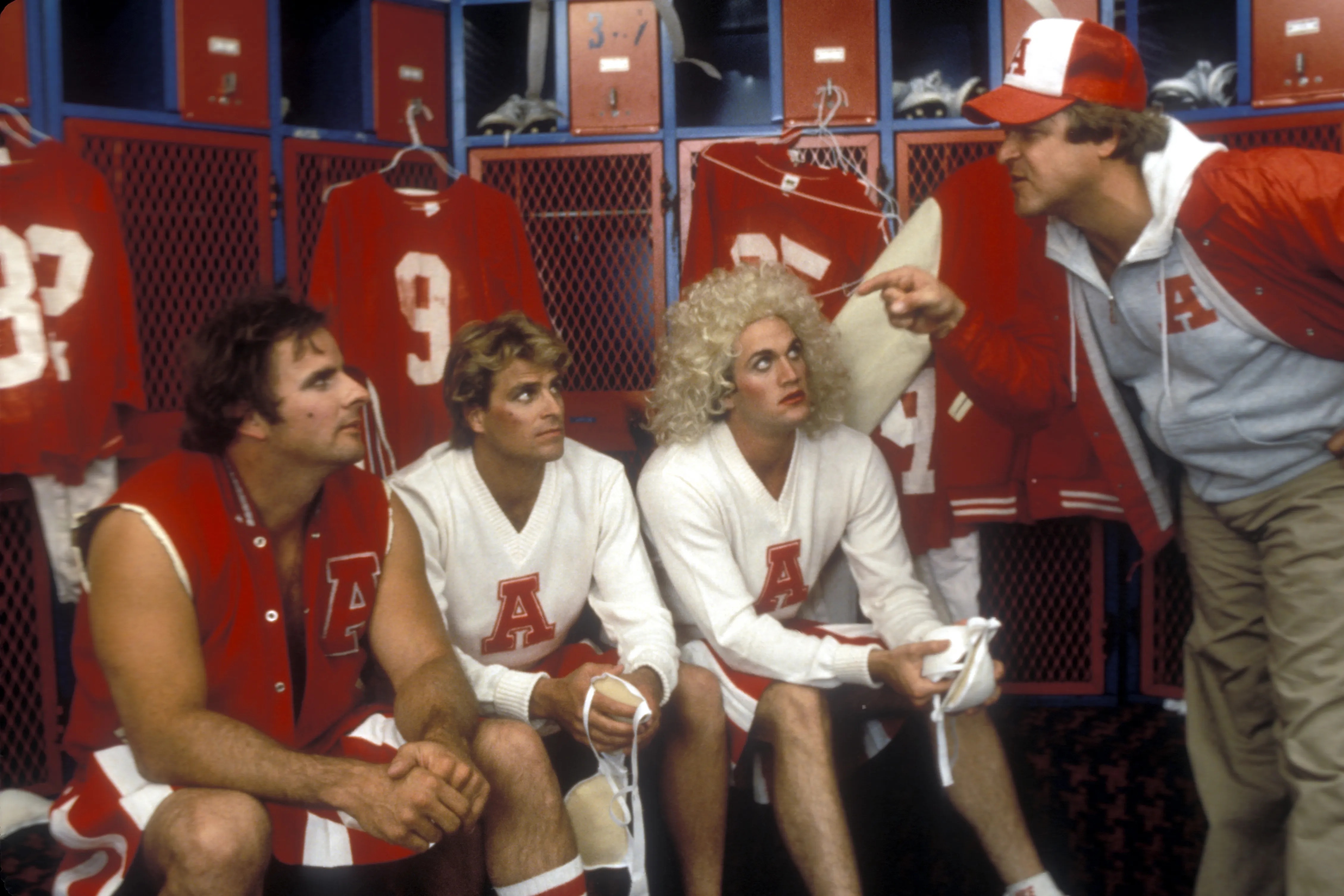 Donald Gibb, Ted McGinley, Matt Salinger, John Goodman in "Revenge of the Nerds."