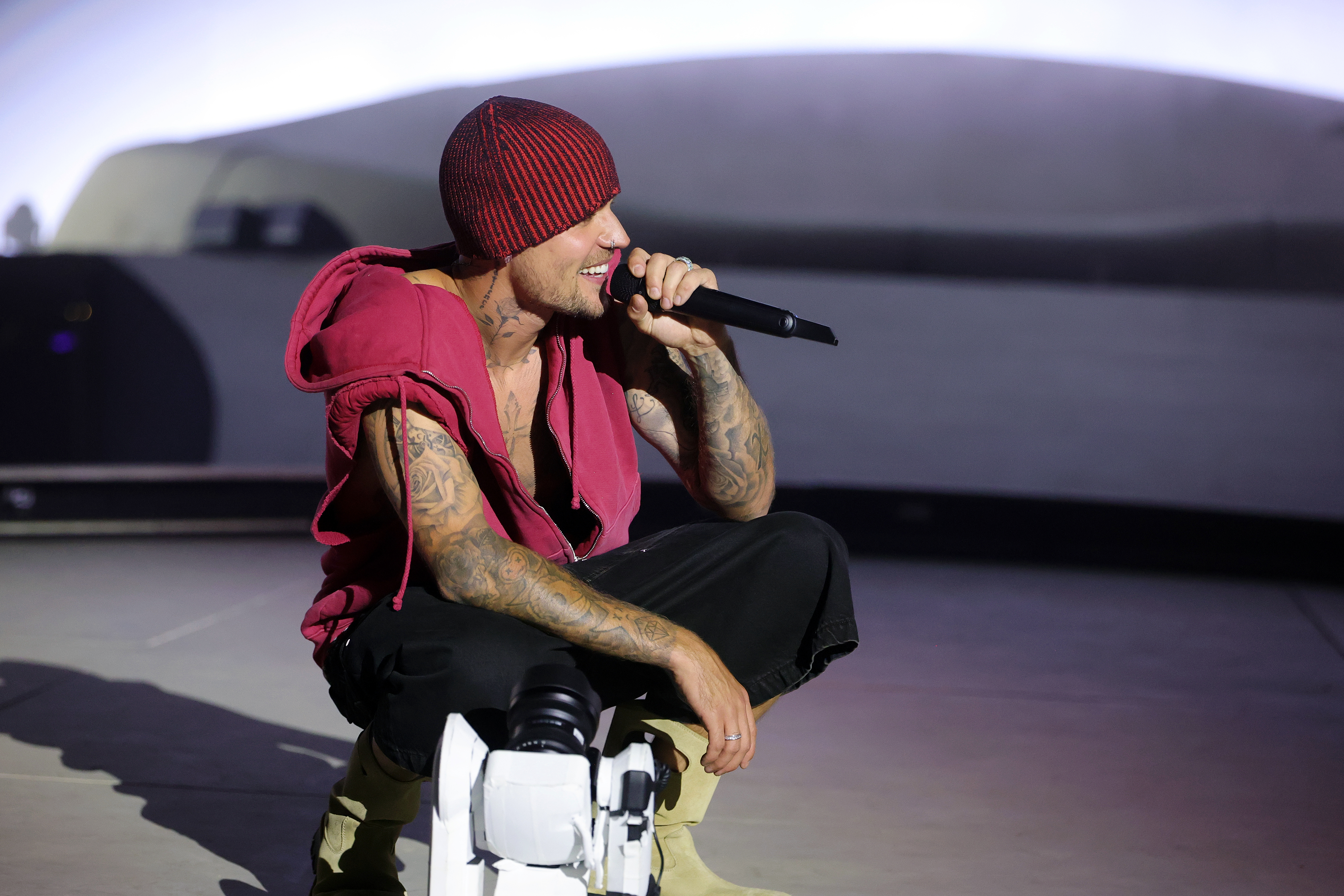 Justin Bieber performs at the Coachella Stage.