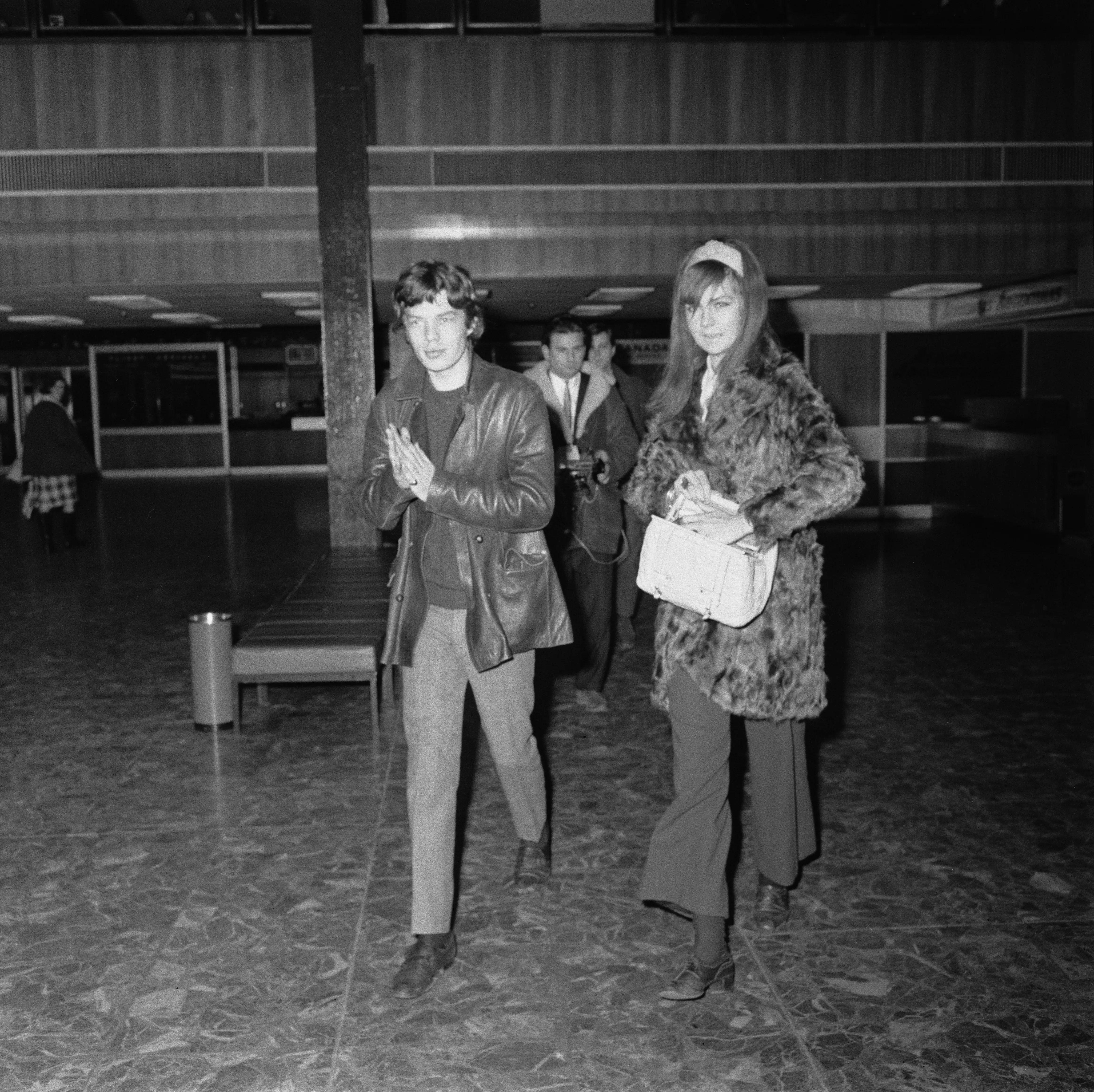 MIck Jagger and Chrissie Shrimpton.