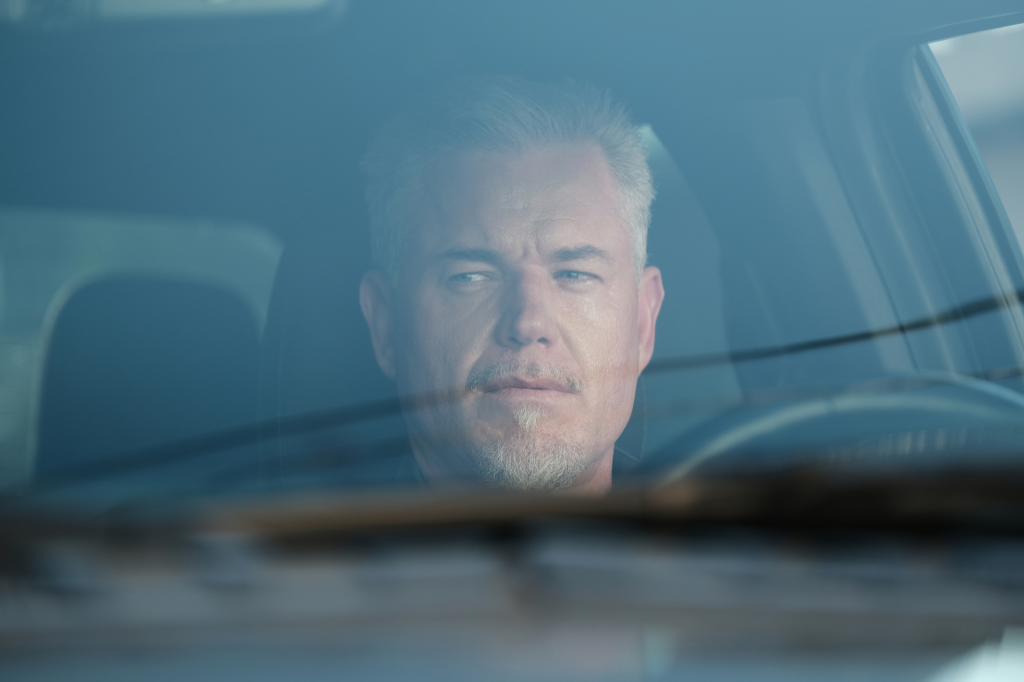 Eric Dane as Cal Jacobs in Euphoria season 2, looking out the car window.
