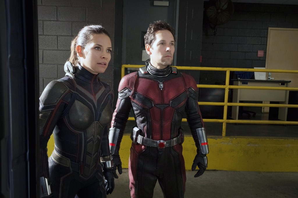 Evangeline Lilly as The Wasp and Paul Rudd as Ant-Man in "Ant-Man and the Wasp."