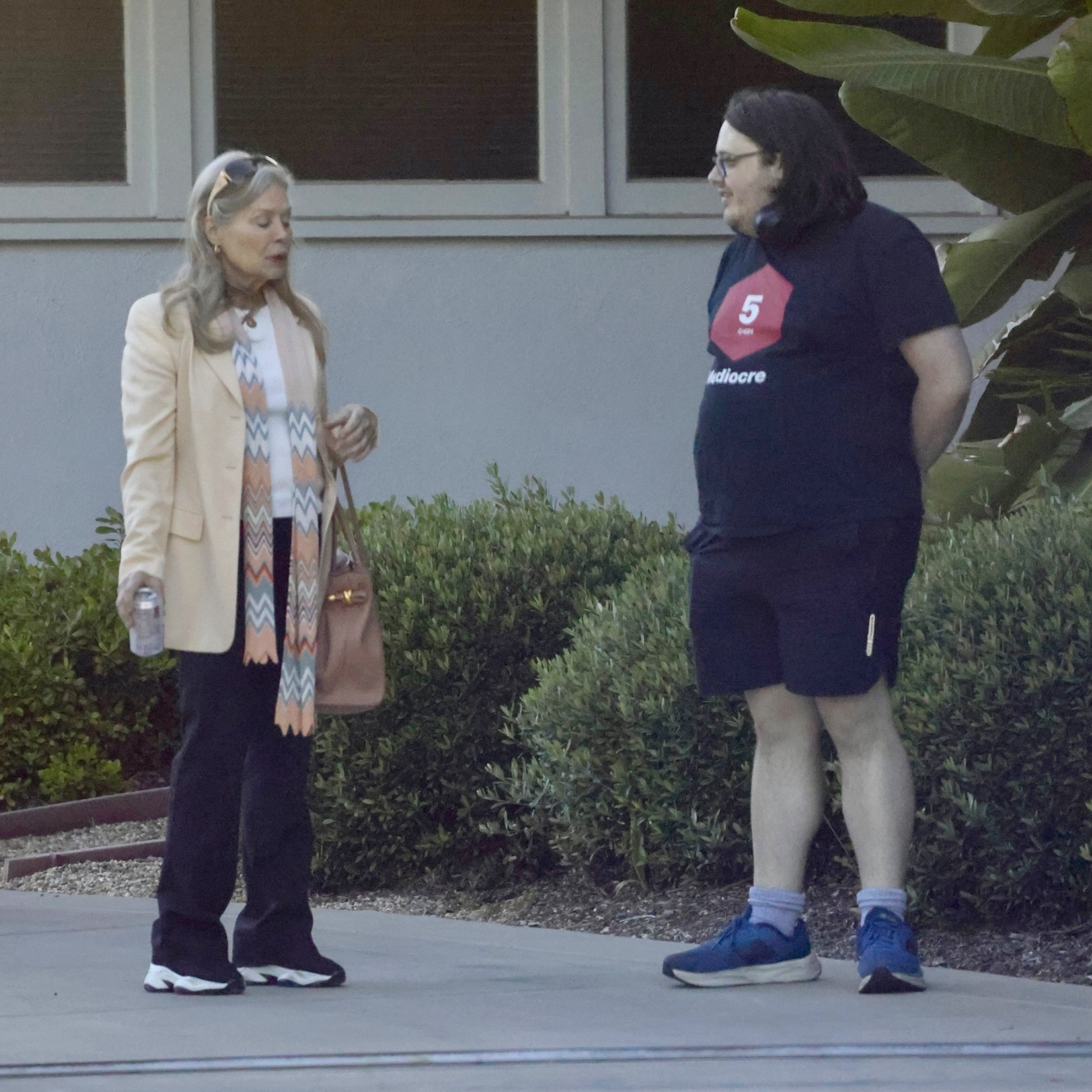 Beverly D'Angelo talking to Al Pacino's son Anton Pacino.