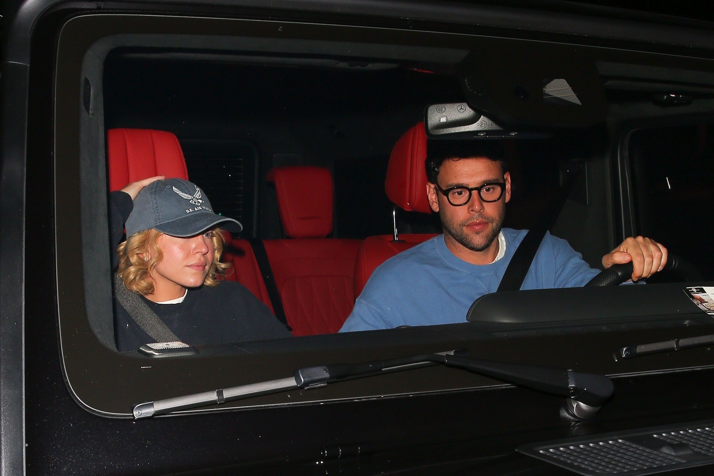 Sydney Sweeney and Scooter Braun leaving the Euphoria party.