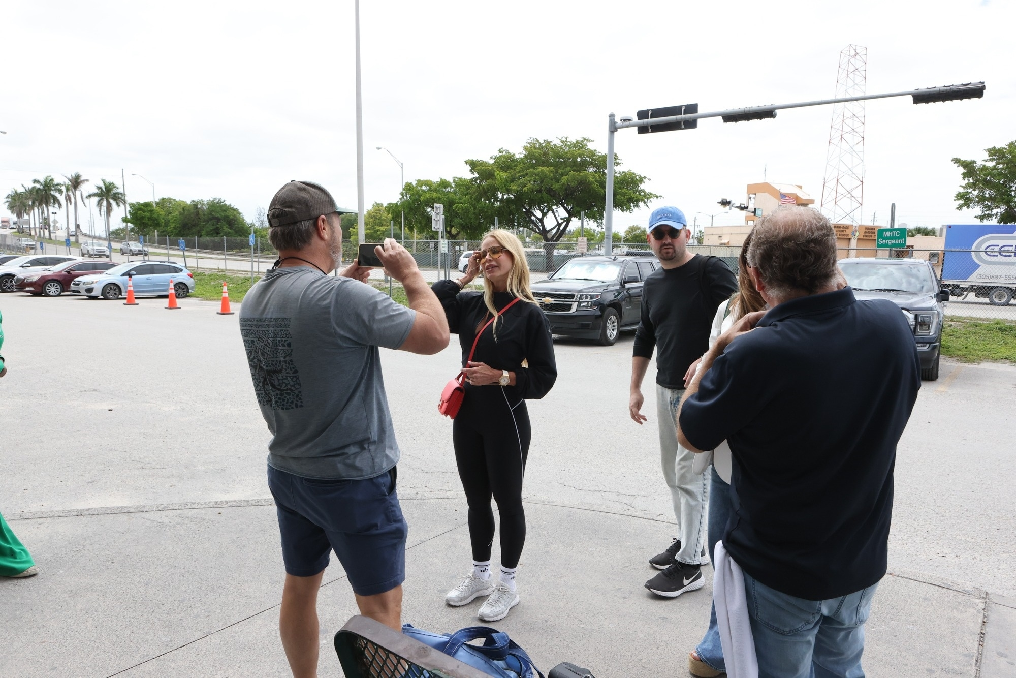 Alexia Nepola talking to press about Lisa Hochstein