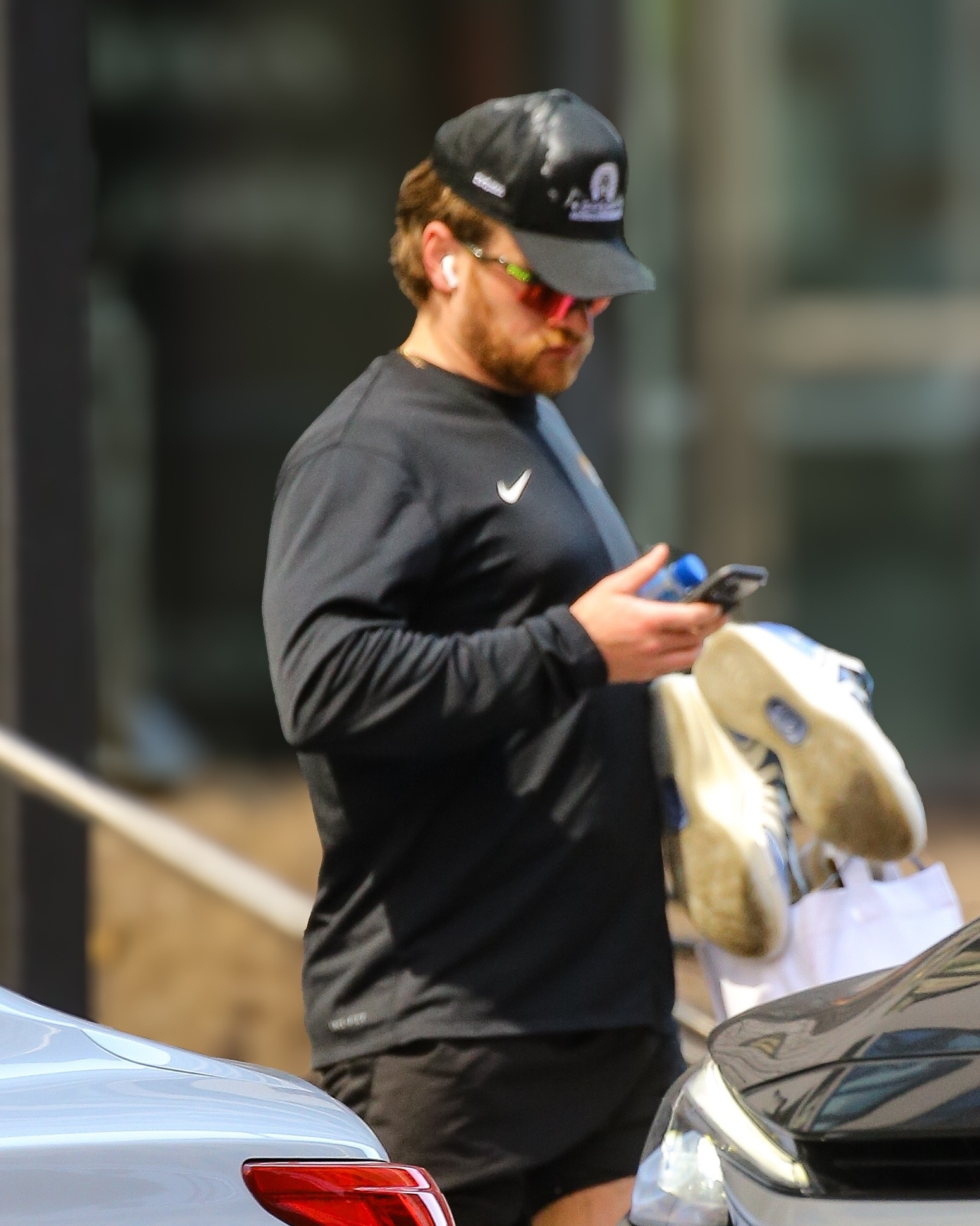 West Wilson leaving Amanda Batula's apartment in New York City