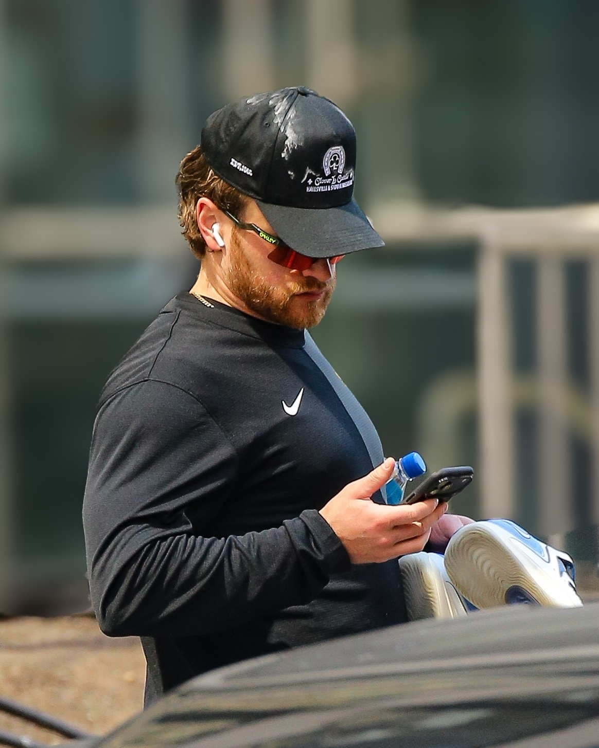 West Wilson leaving Amanda Batula's apartment in New York City on April 11