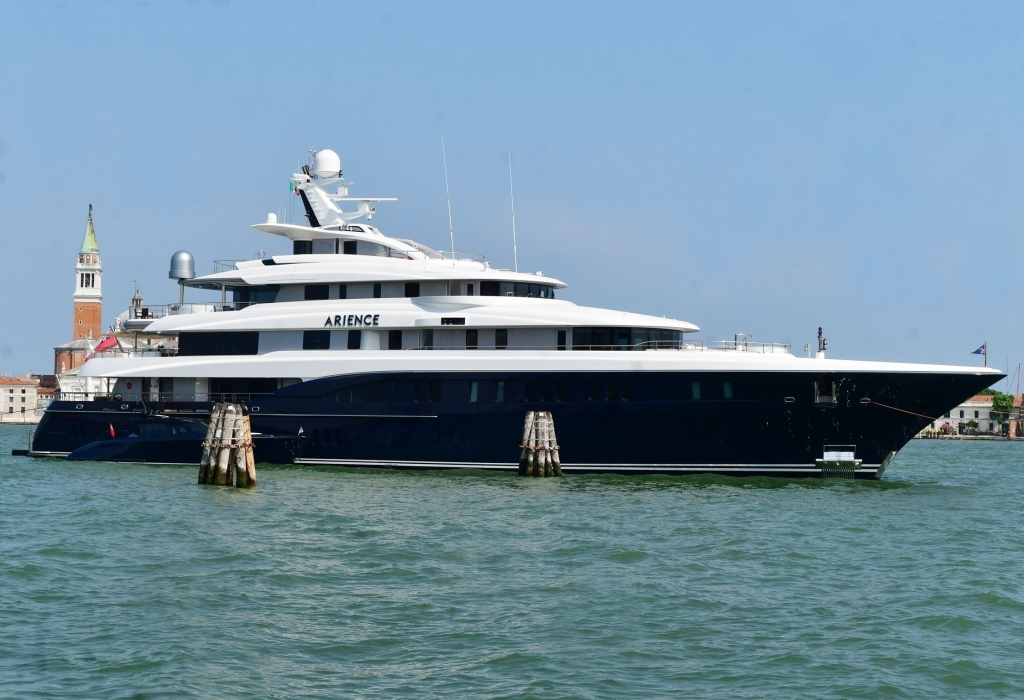 Bill Miller's superyacht, Arience, in Venice.