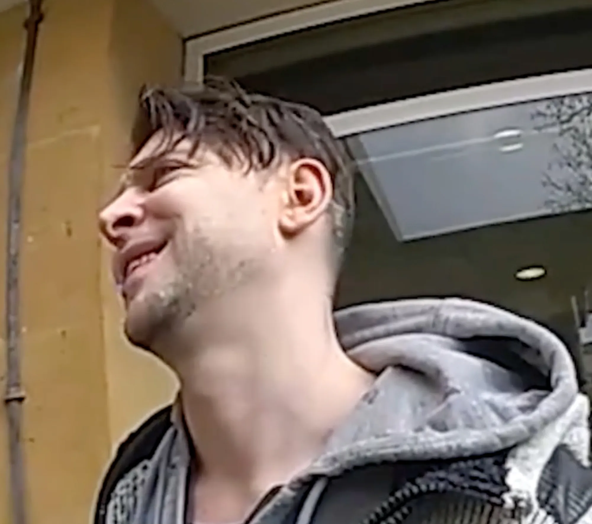 Ross Davidson smirking.