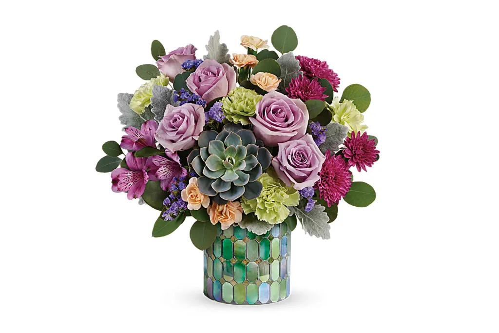 A bouquet of flowers in a vase from Teleflora