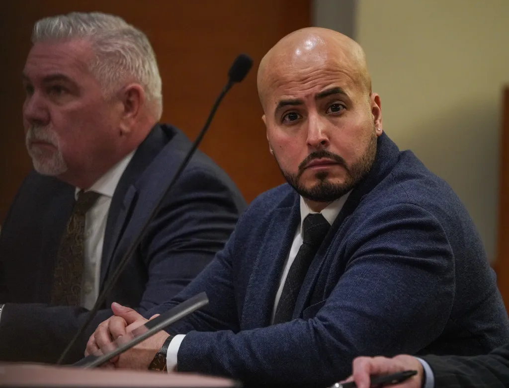 NYPD Sergeant Erik Duran at his murder trial.