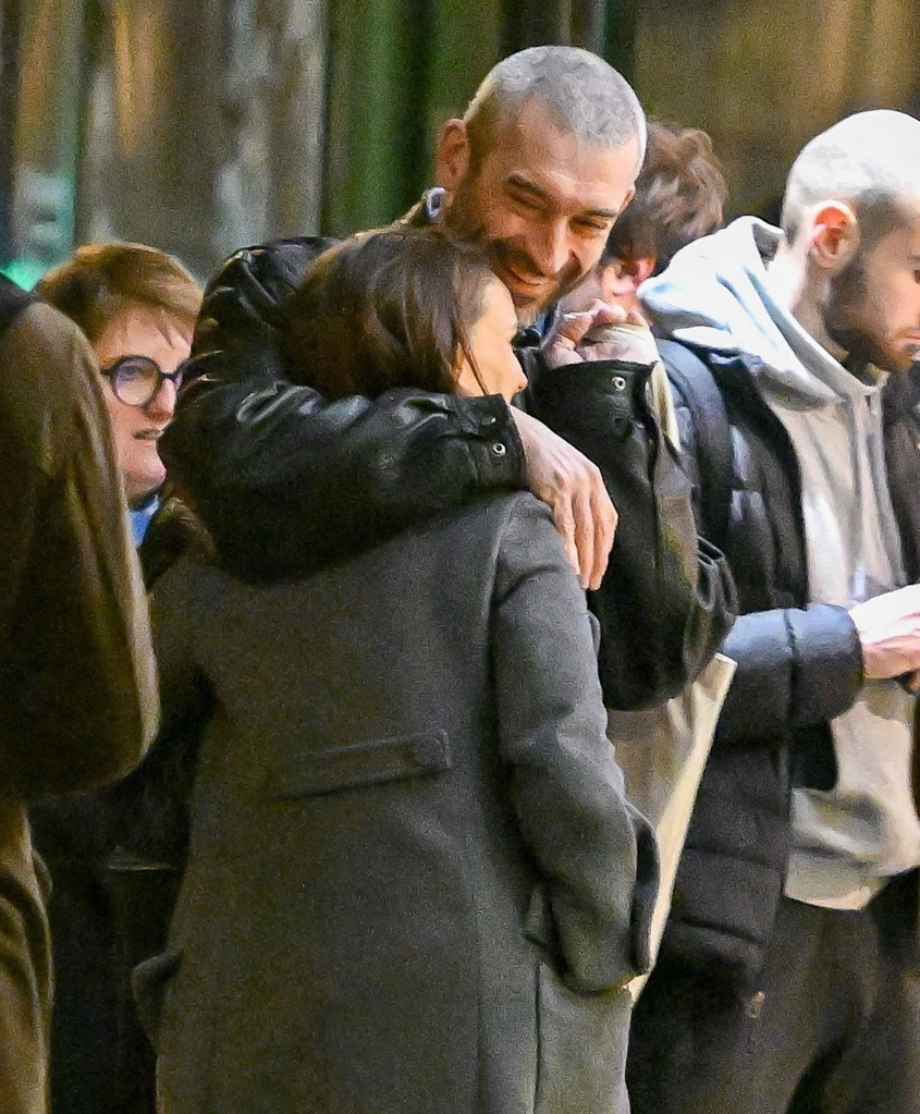 Natalie Portman and Tanguy Destable 'Tepr' embracing in Paris.