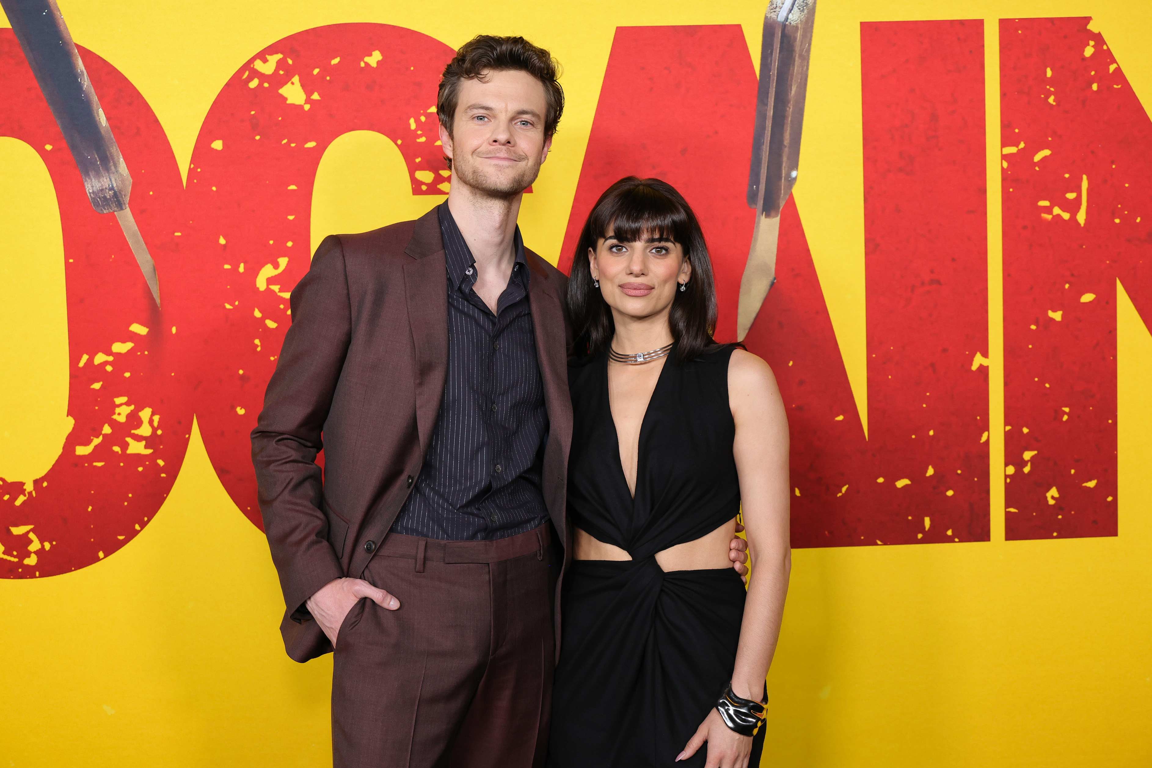 Jack Quaid and Claudia Doumit at the "Novocaine" premiere