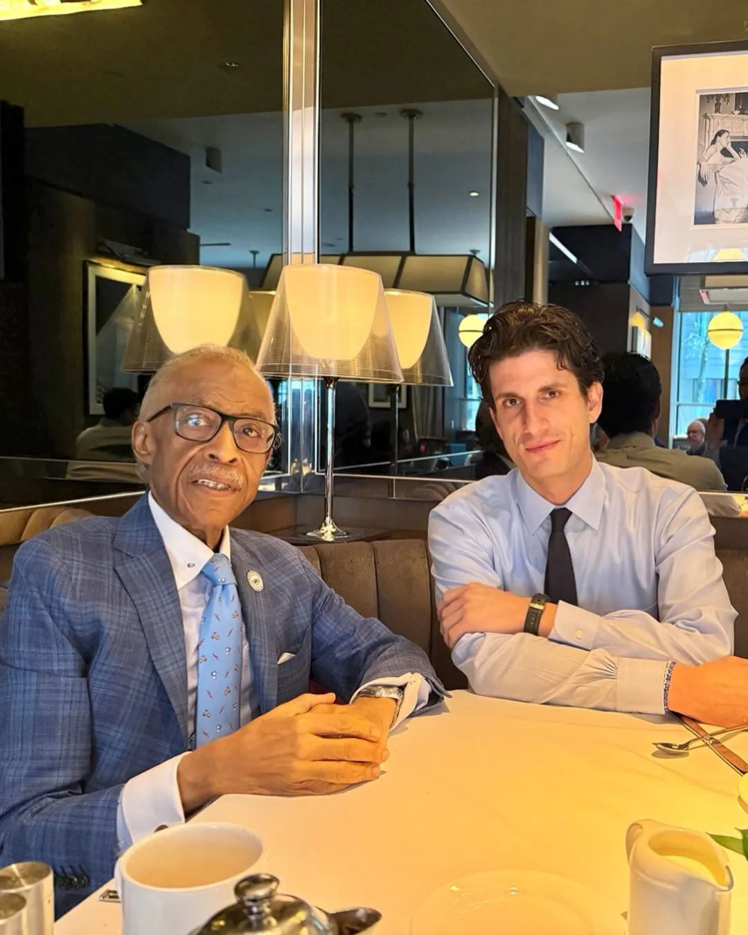 Rev. Al Sharpton and Jack Schlossberg
