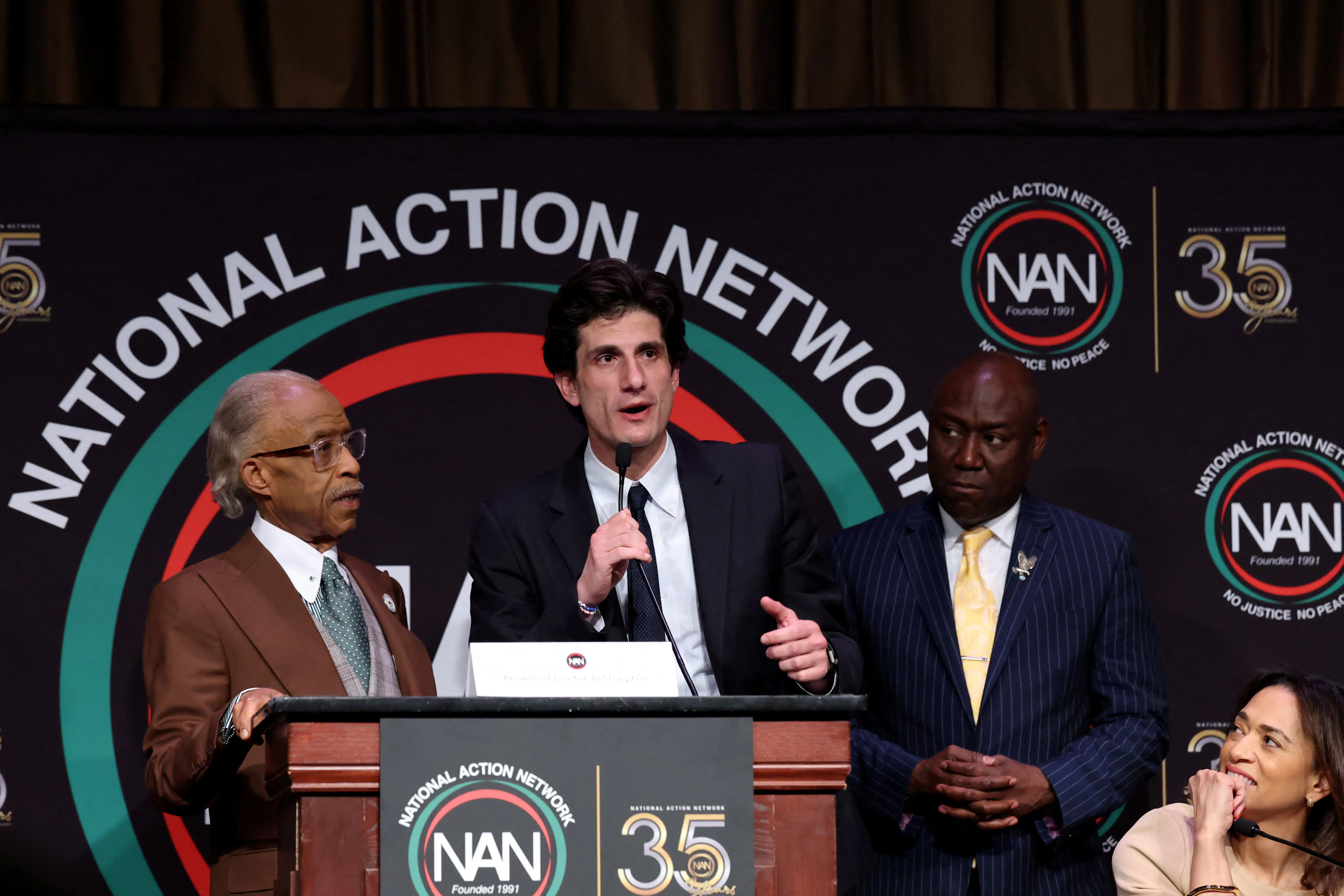 Rev. Al Sharpton, Jack Schlossberg, Ben Crump