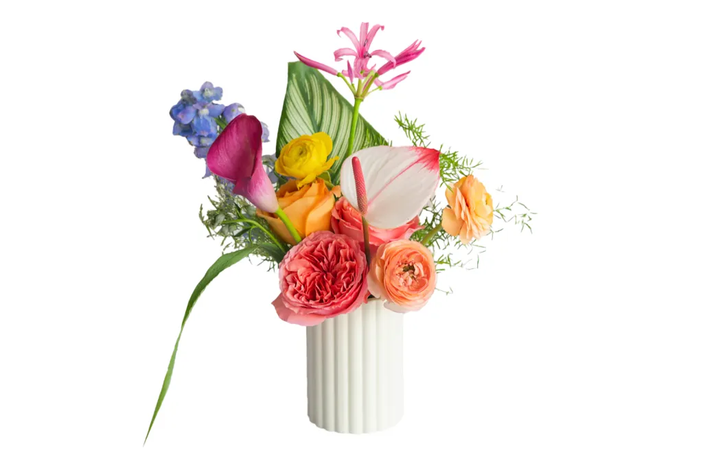 A vase with flowers in it
