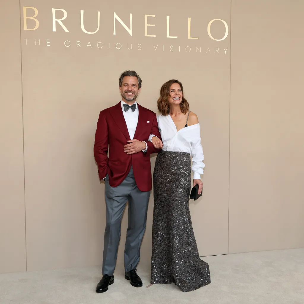 Joshua Jackson and Katie Holmes attend the gala screening of "Brunello: The Gracious Visionary" at David Koch Theatre.