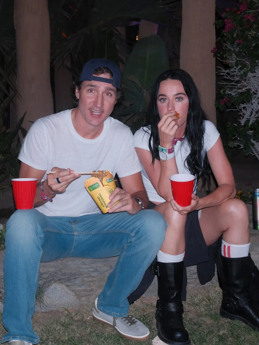 Katy Perry and Justin Trudeau at Coachella Music Festival.