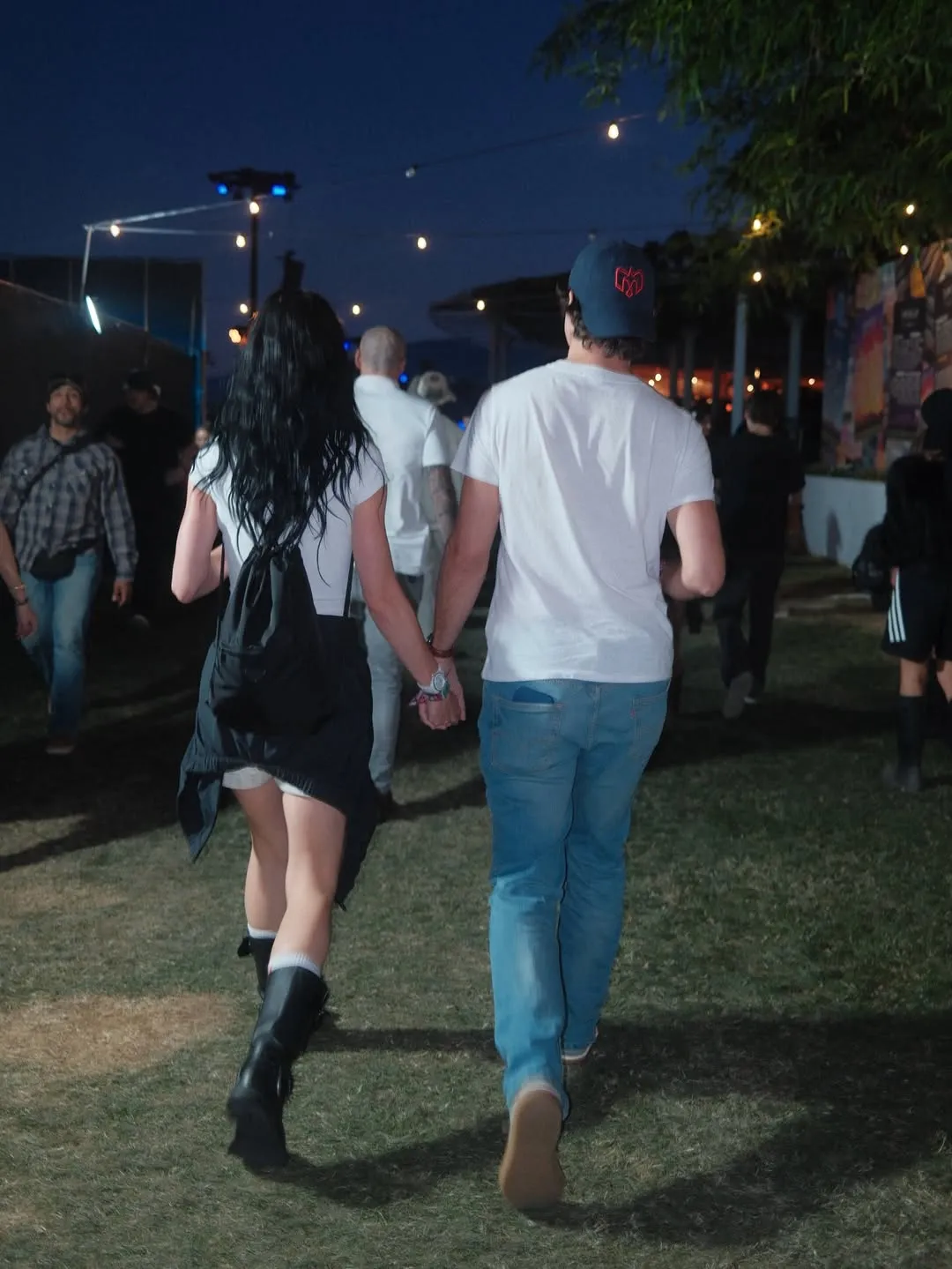 Katy Perry and Justin Trudeau walking hand-in-hand at Coachella.
