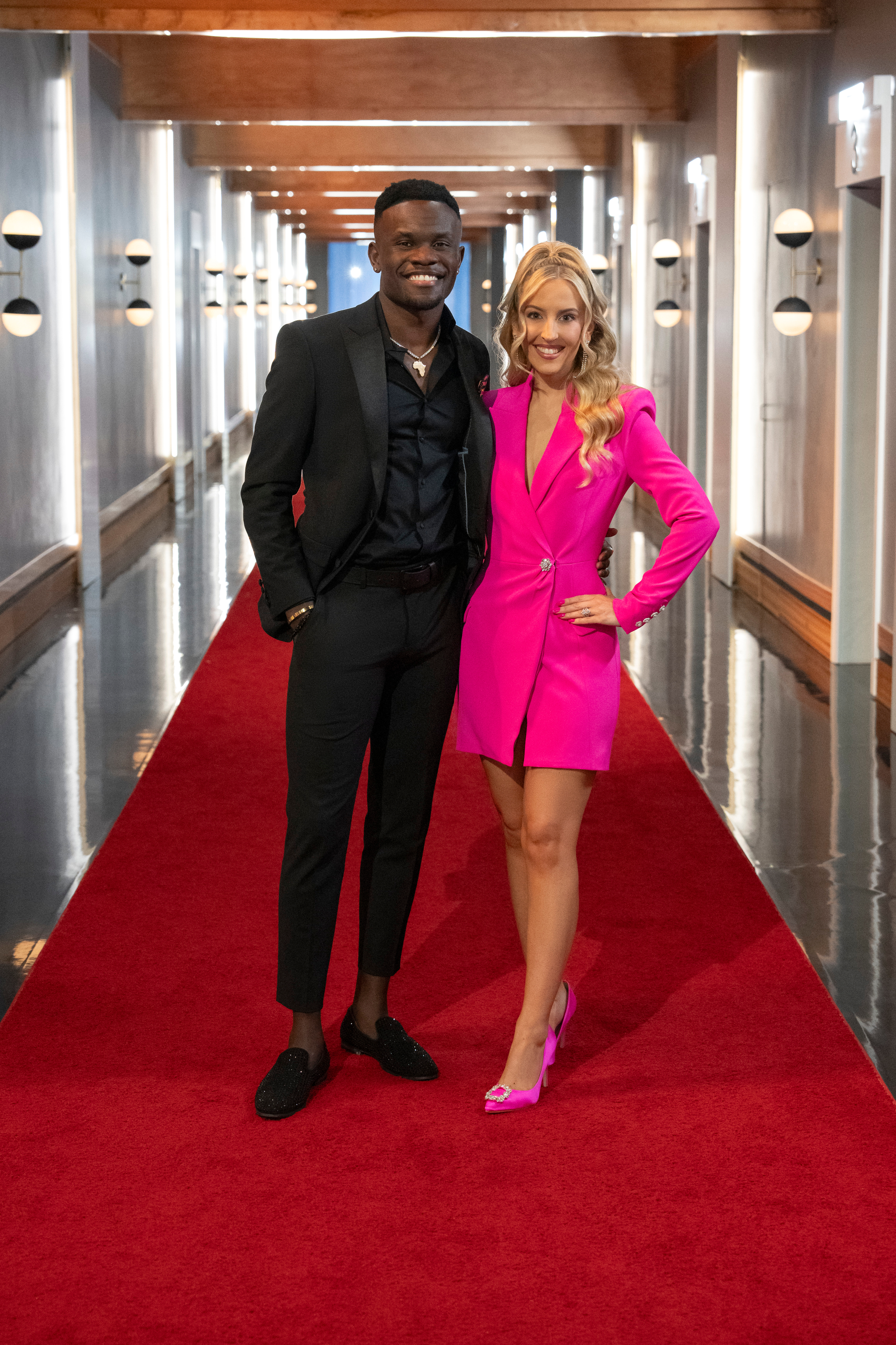 Kwame Appiah and Chelsea Griffin at the Love Is Blind reunion.