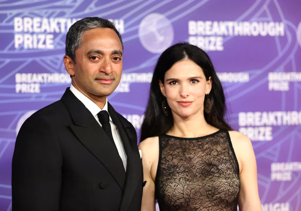Chamath Palihapitiya and Nathalie Dompe at the Breakthrough Prize Ceremony.