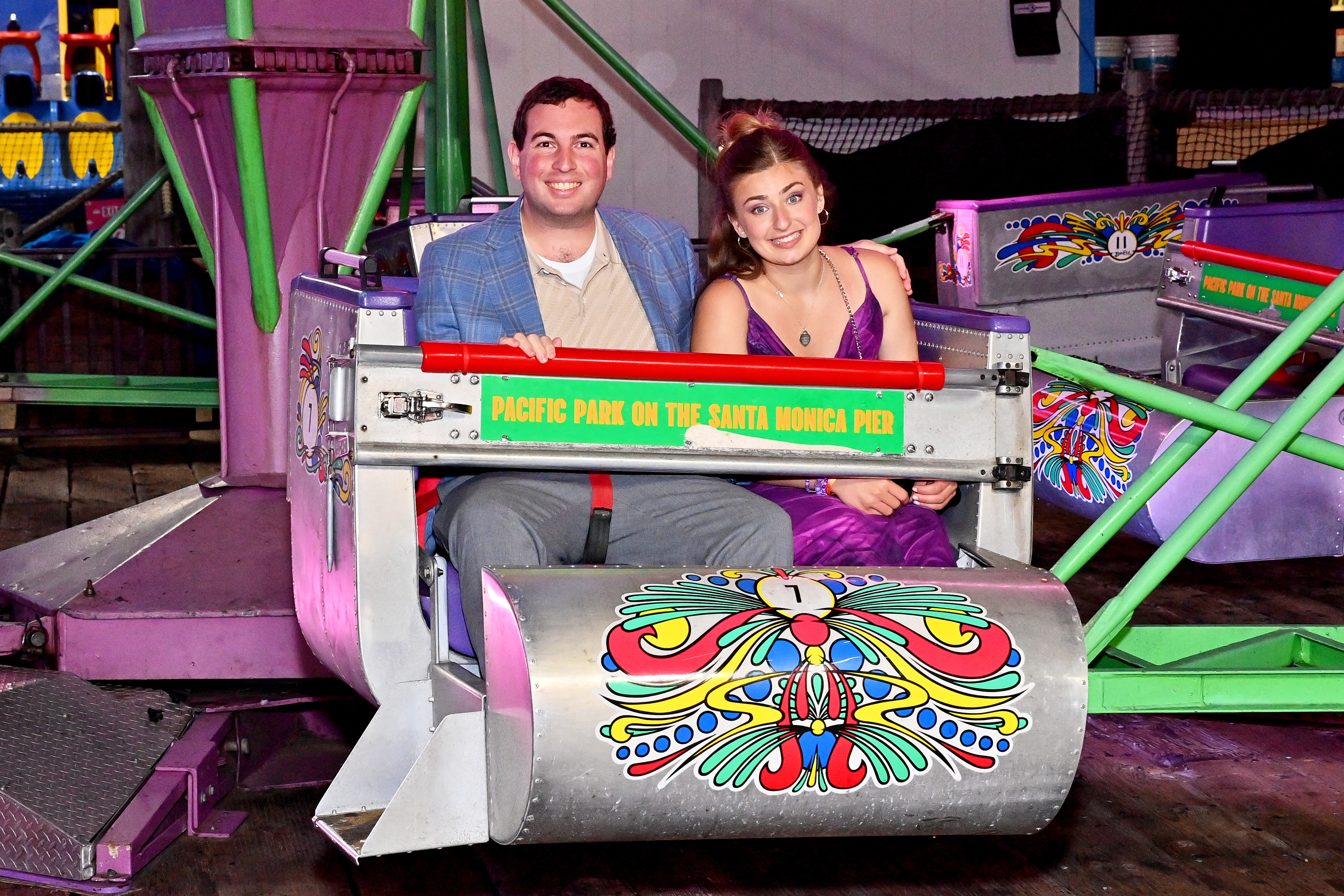 David Isaacman and Abbey Romeo attend Netflix Summer Break at Santa Monica Pier on July 17, 2025 in Santa Monica, California.