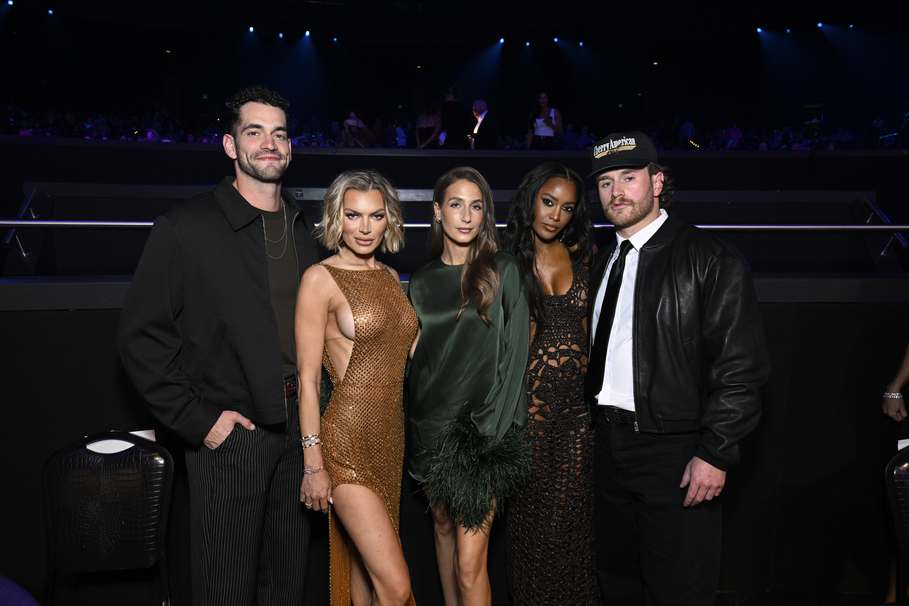 Jesse Solomon, Lindsay Hubbard, Amanda Batula, Ciara Miller, and West Wilson pose together.