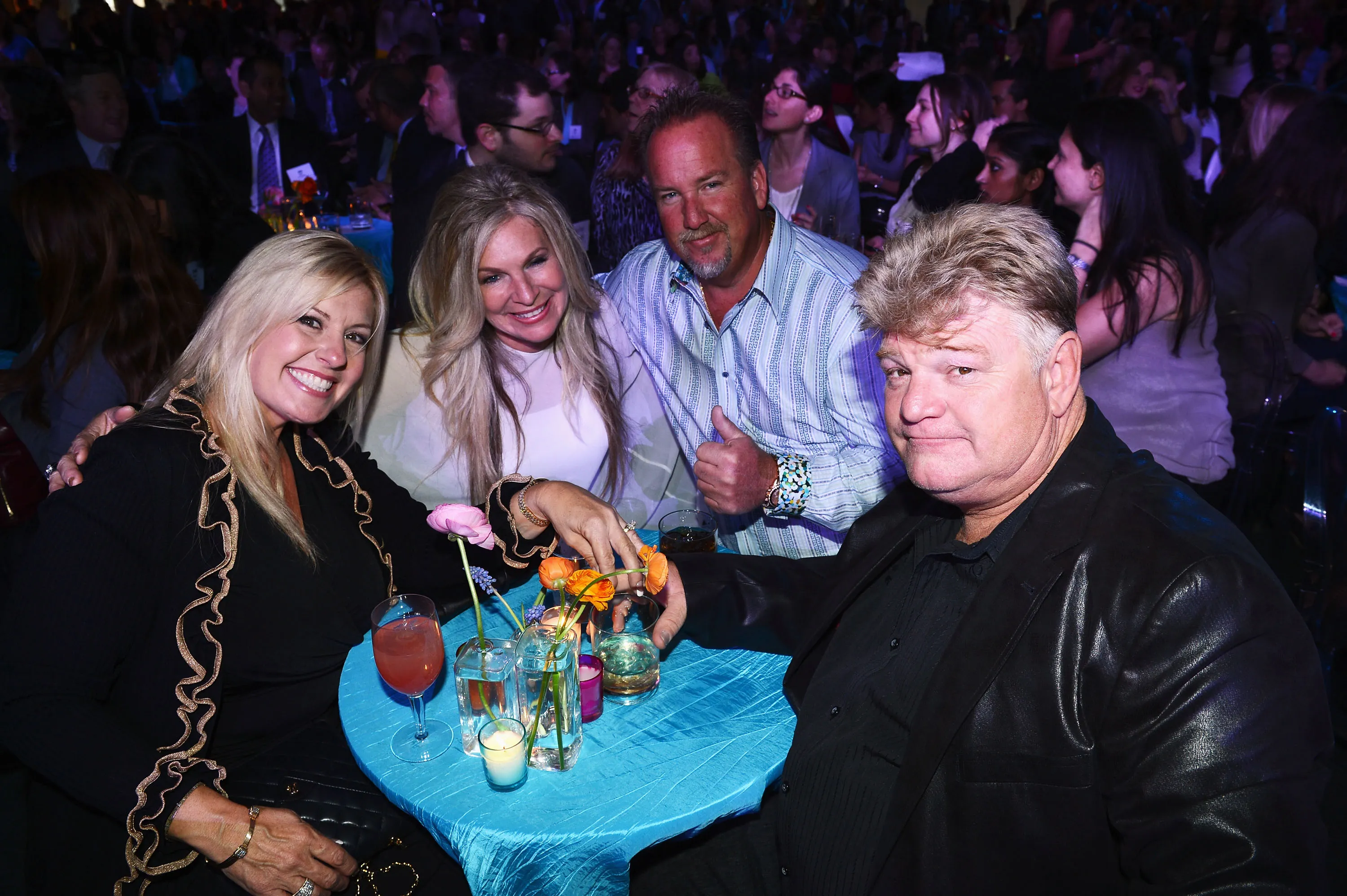 TV personalities Laura Dotson, Kimber Wuerfel, Darrell Sheets, and Dan Dotson posing at the A&E Networks 2012 Upfront.