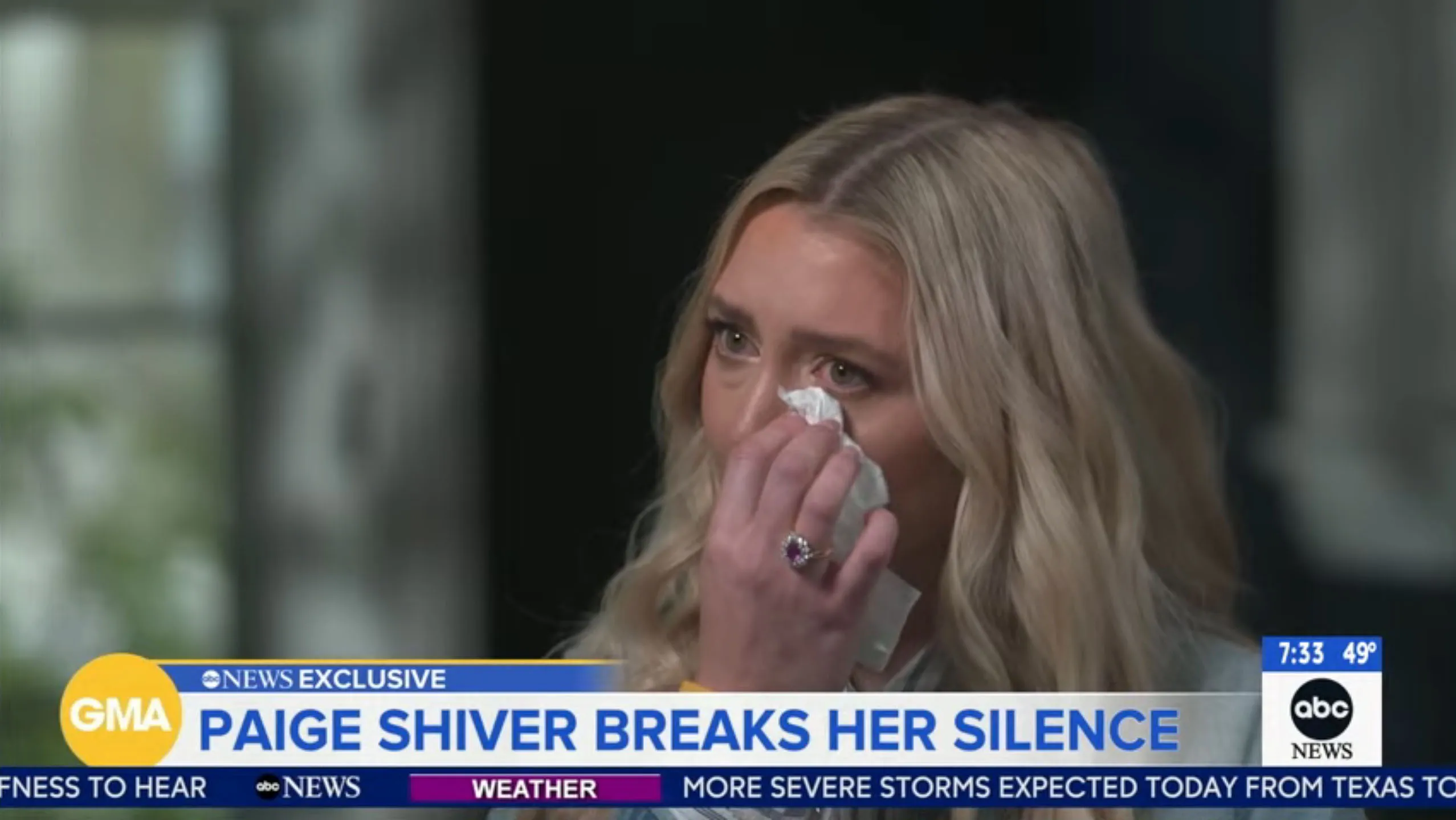 Paige Shiver in her interview on "GMA"