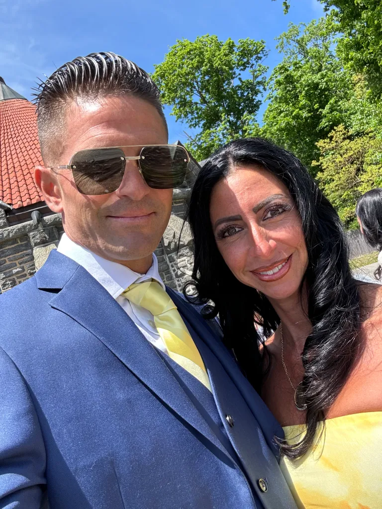 Mark Mongiardo and his wife, Gina Marie, posing for a photo.