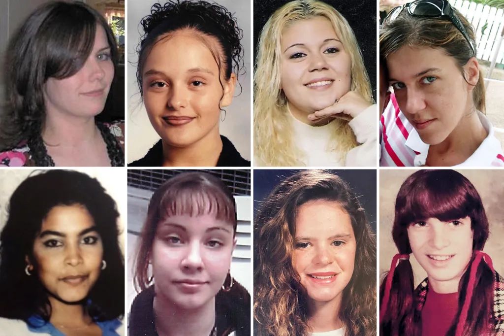 Collage of eight women, victims of Rex Heuermann.