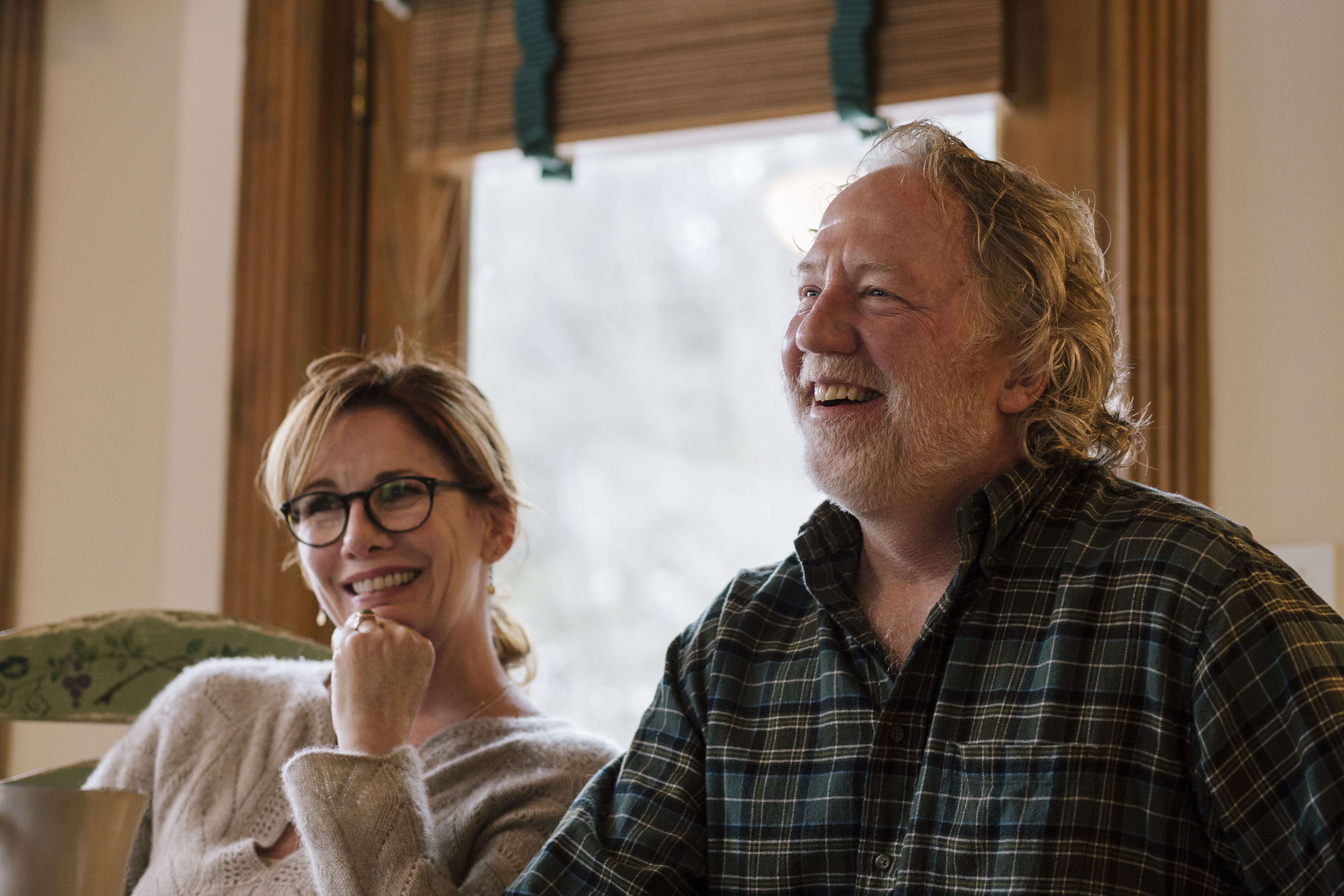 Melissa Gilbert and Timothy Busfield smiling.