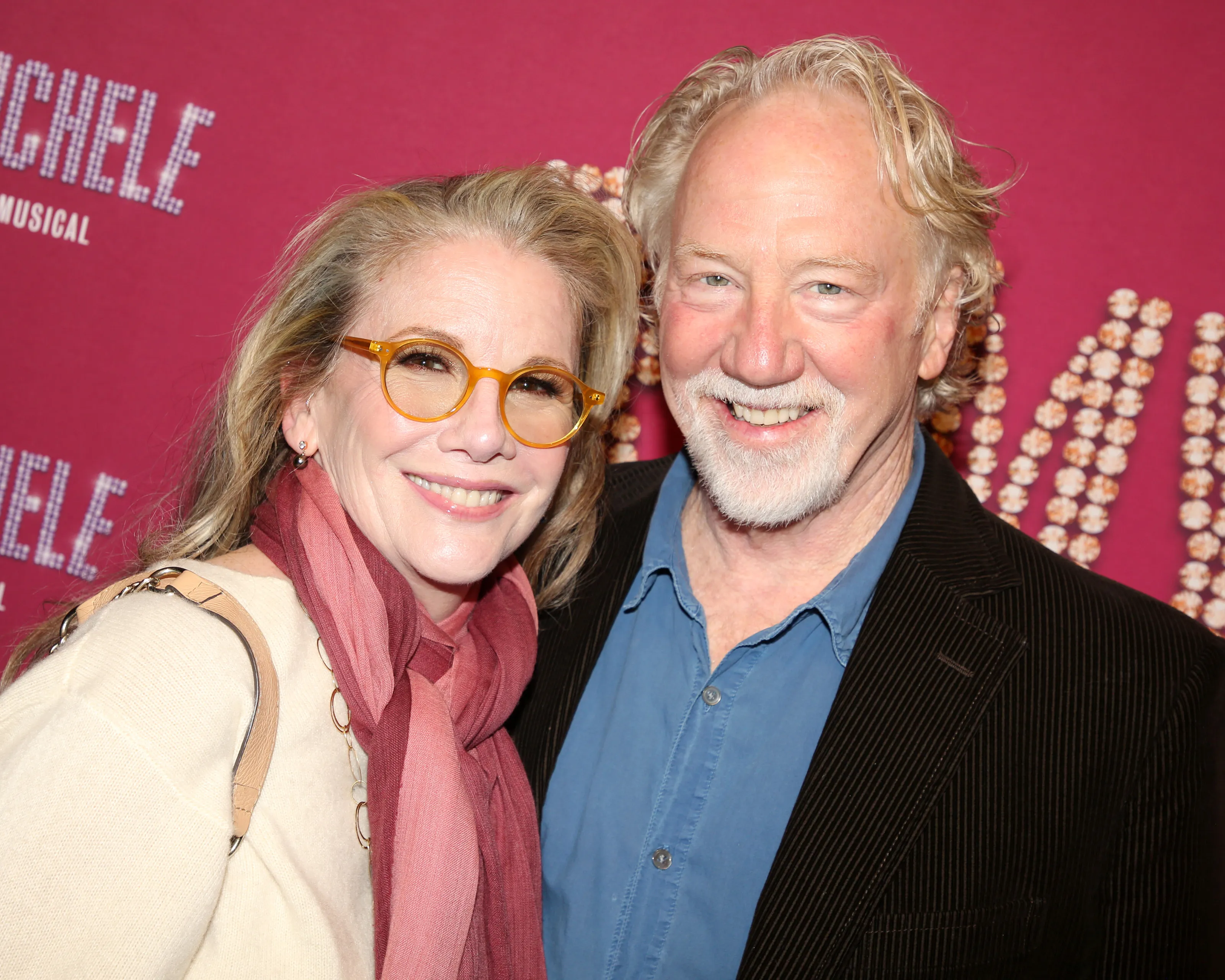 Melissa Gilbert and Timothy Busfield smiling at the opening night of "Romy & Michele: The Musical."