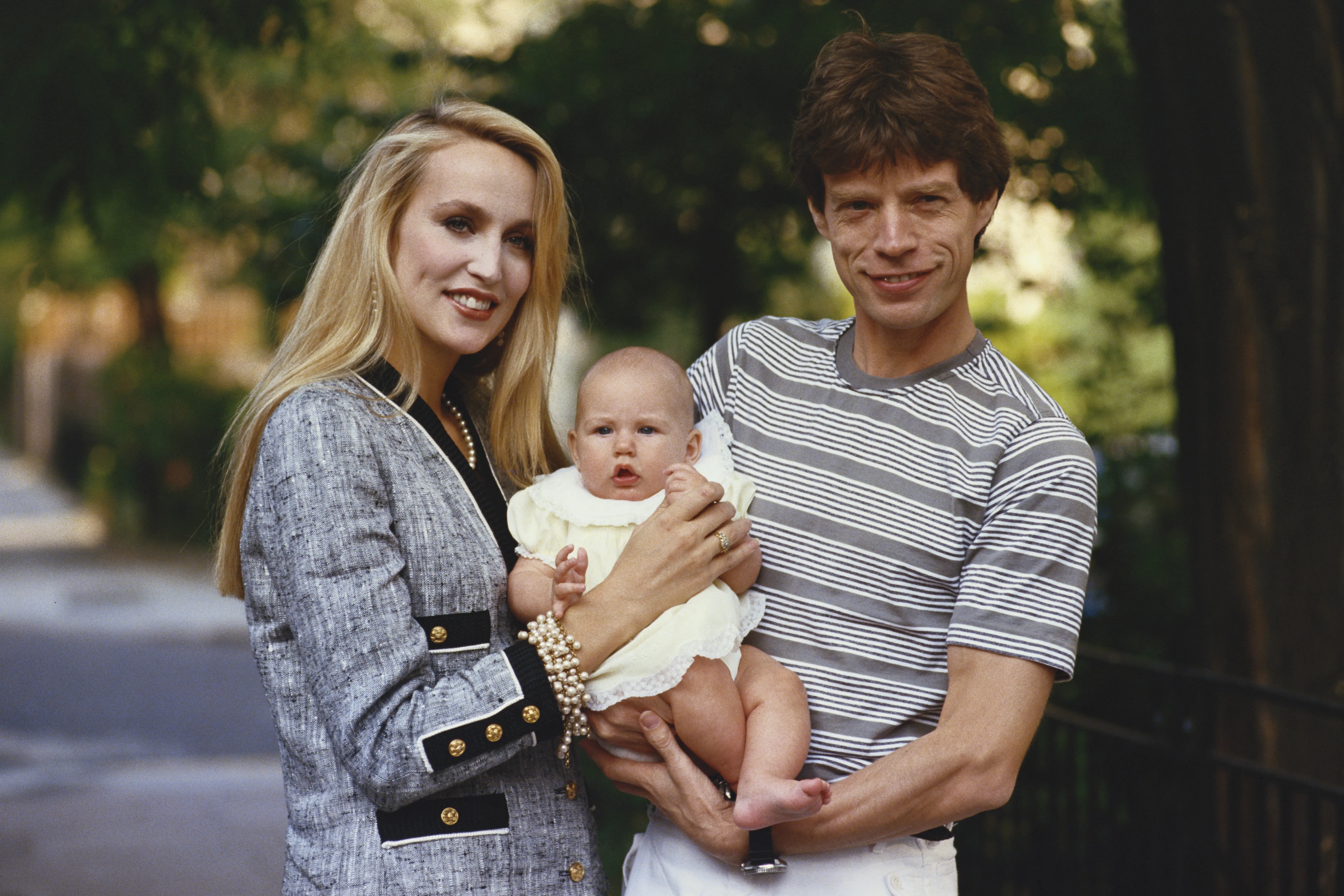 Jerry Hall and Mick Jagger.