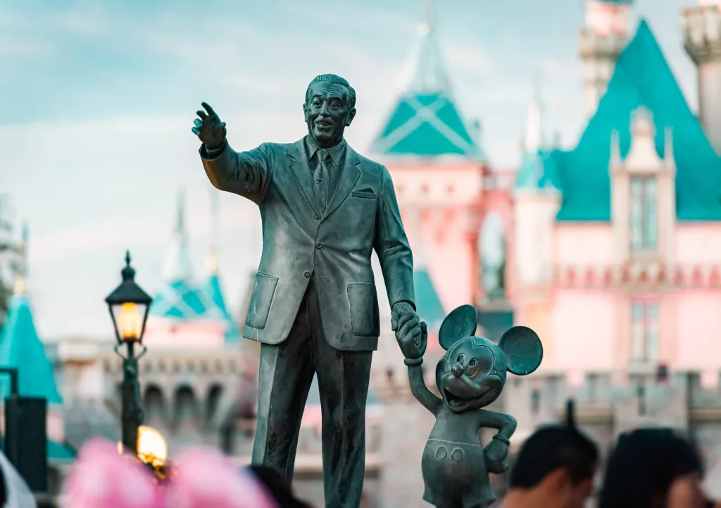 Walt Disney statue. 