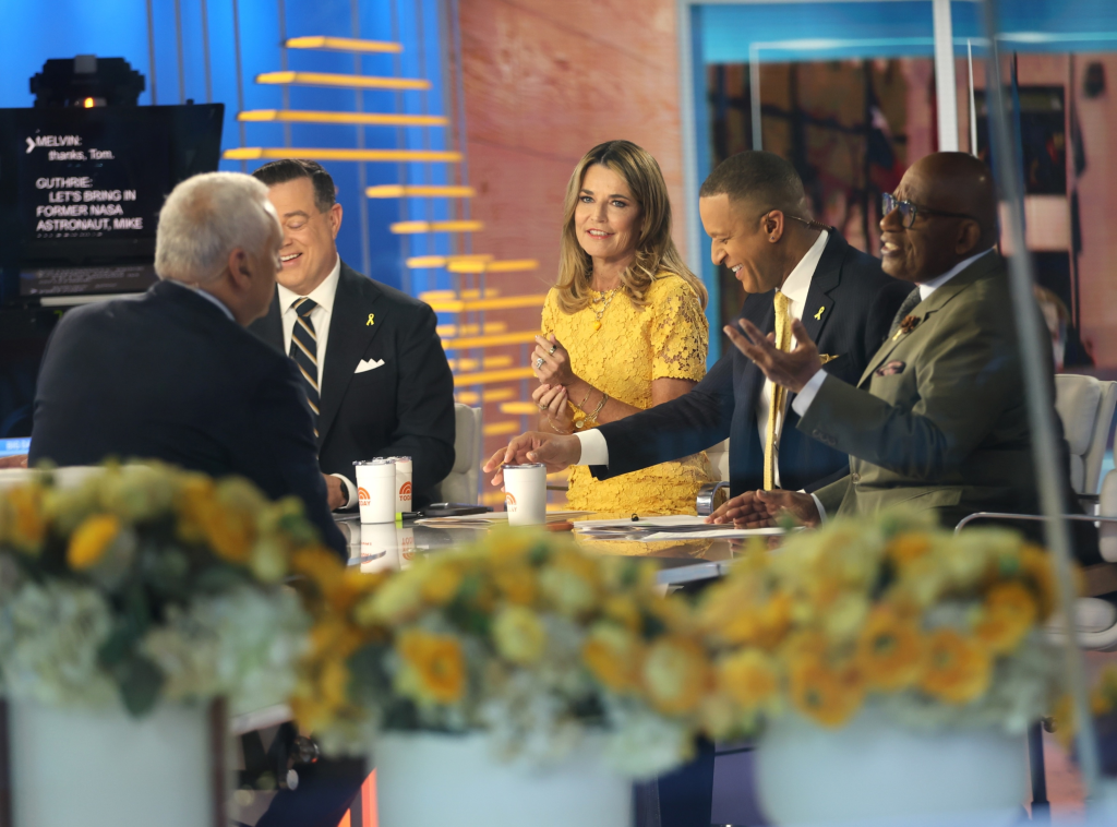 Savannah Guthrie on the "Today" show, with yellow ribbon pins indicating support for her missing mother.