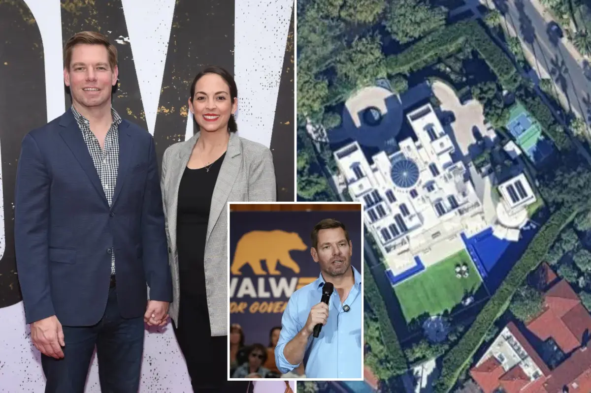 Eric Swalwell cowers in billionaire pal’s $26M mansion — as rape claim sparks career freefall