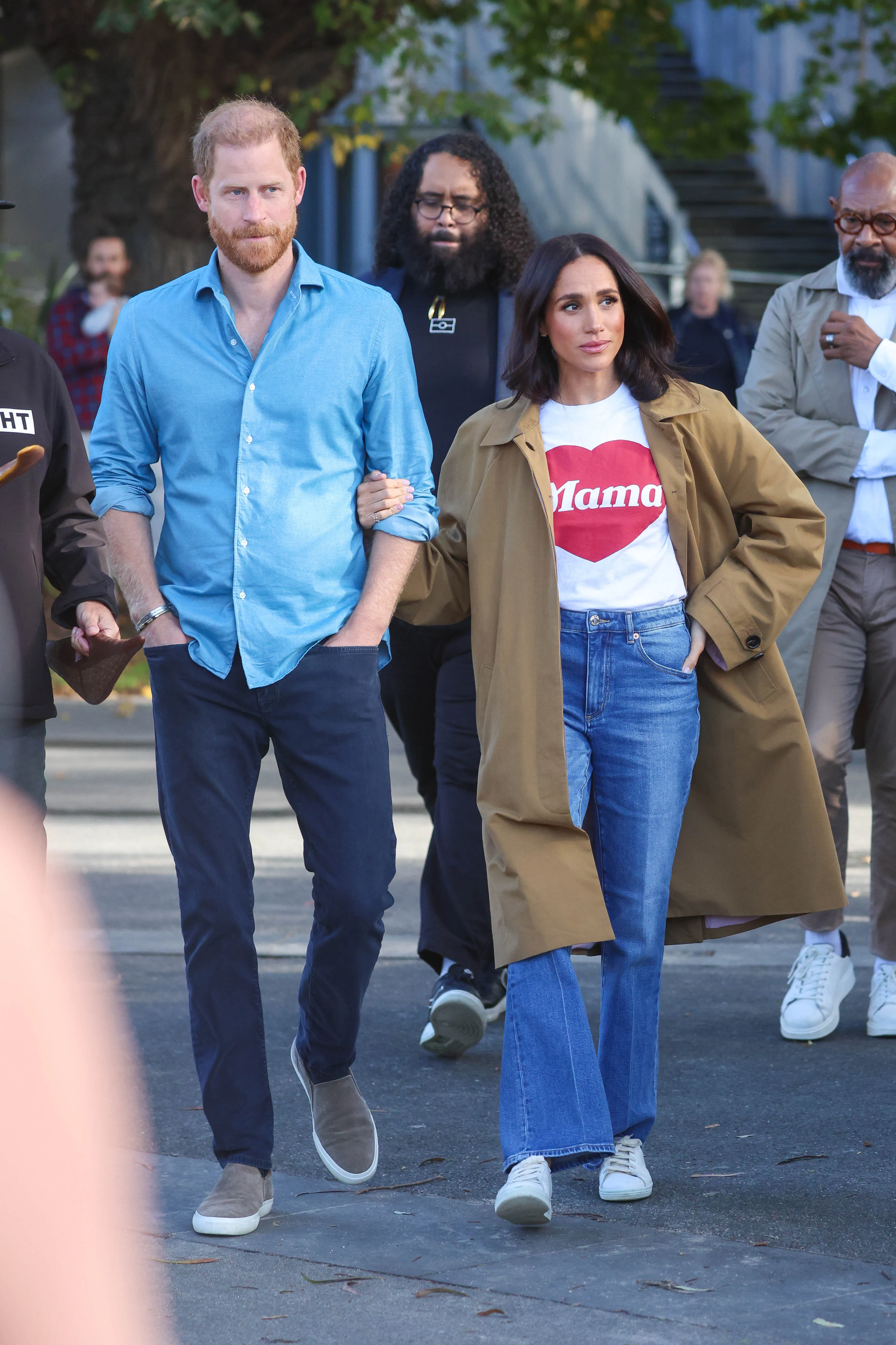 Prince Harry and Meghan Markle during the Scar Tree Walk in Australia