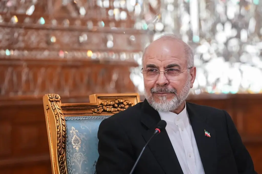 Mohammad Bagher Ghalibaf in a meeting in Tehran.