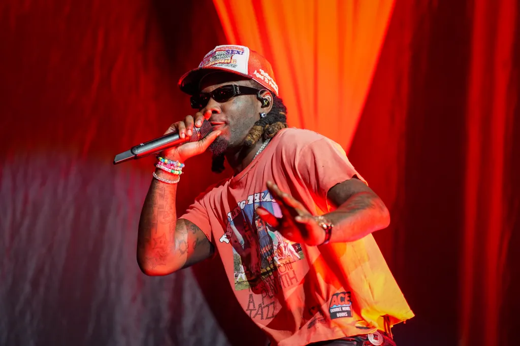 Offset performing onstage during the MASA TOUR in Atlanta, Georgia.