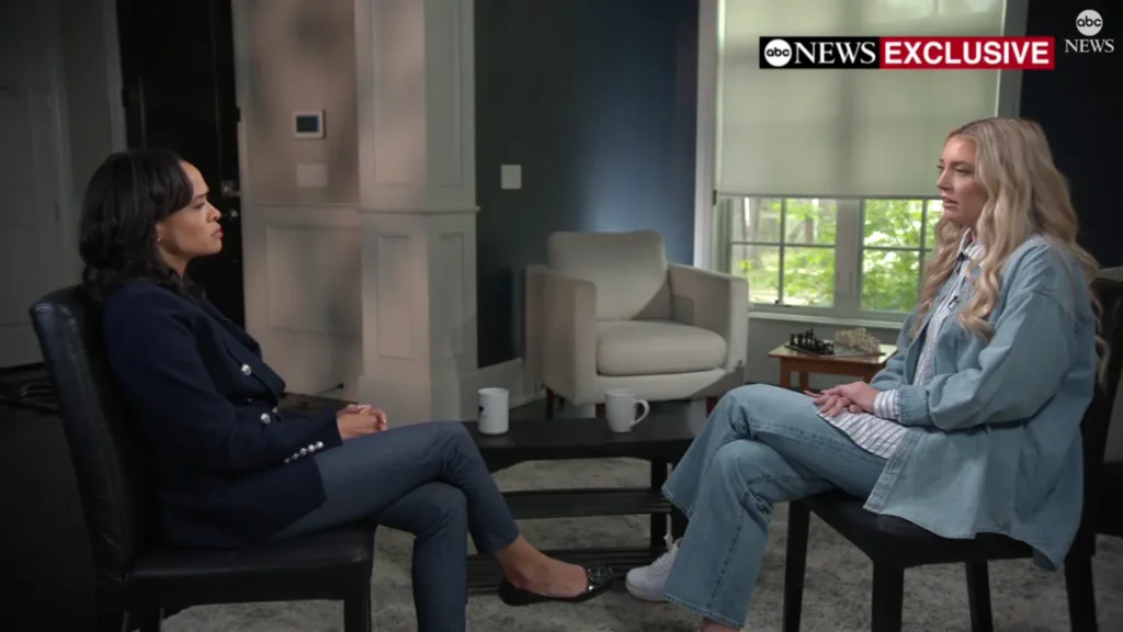Paige Shiver speaks with ABC News’ Linsey Davis in an interview.
