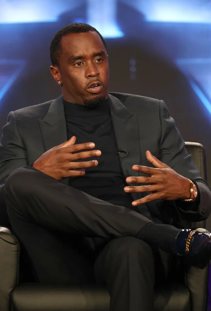 Sean 'Diddy' Combs speaking at the 2018 Winter Television Critics Association Press Tour.