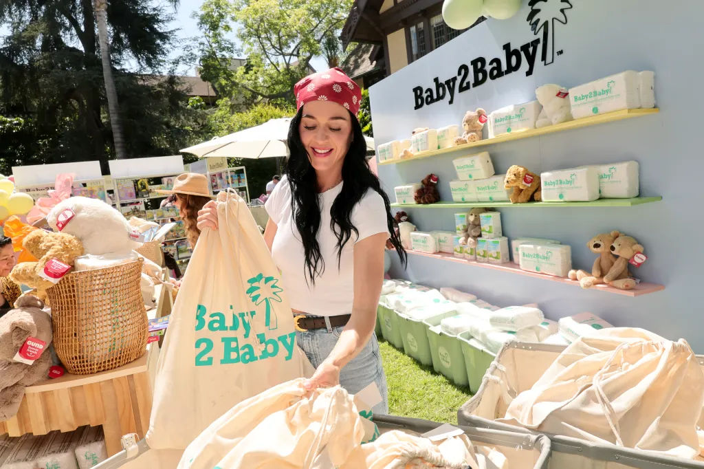 Katy Perry poses with a 