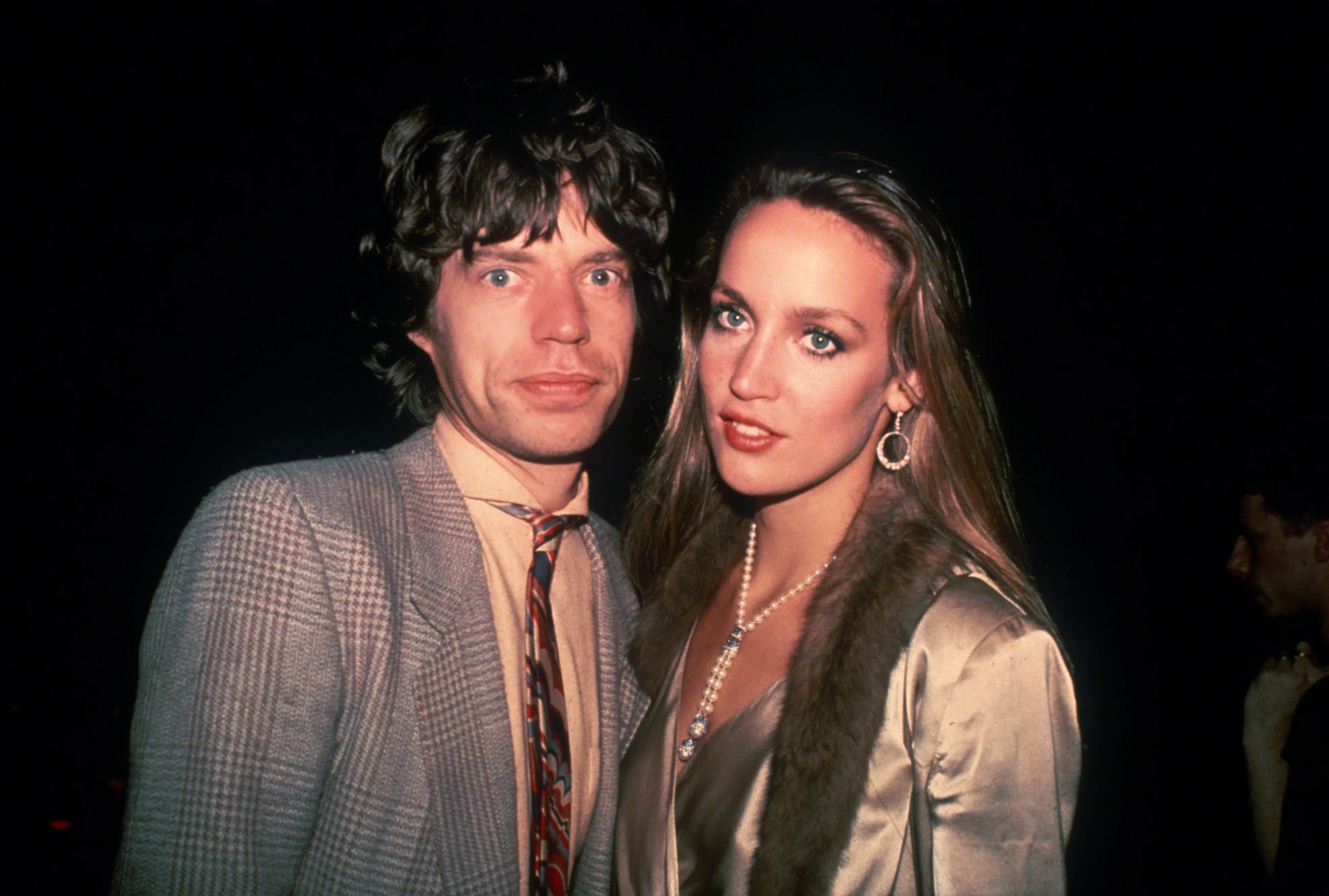 MIck Jagger and Jerry Hall.