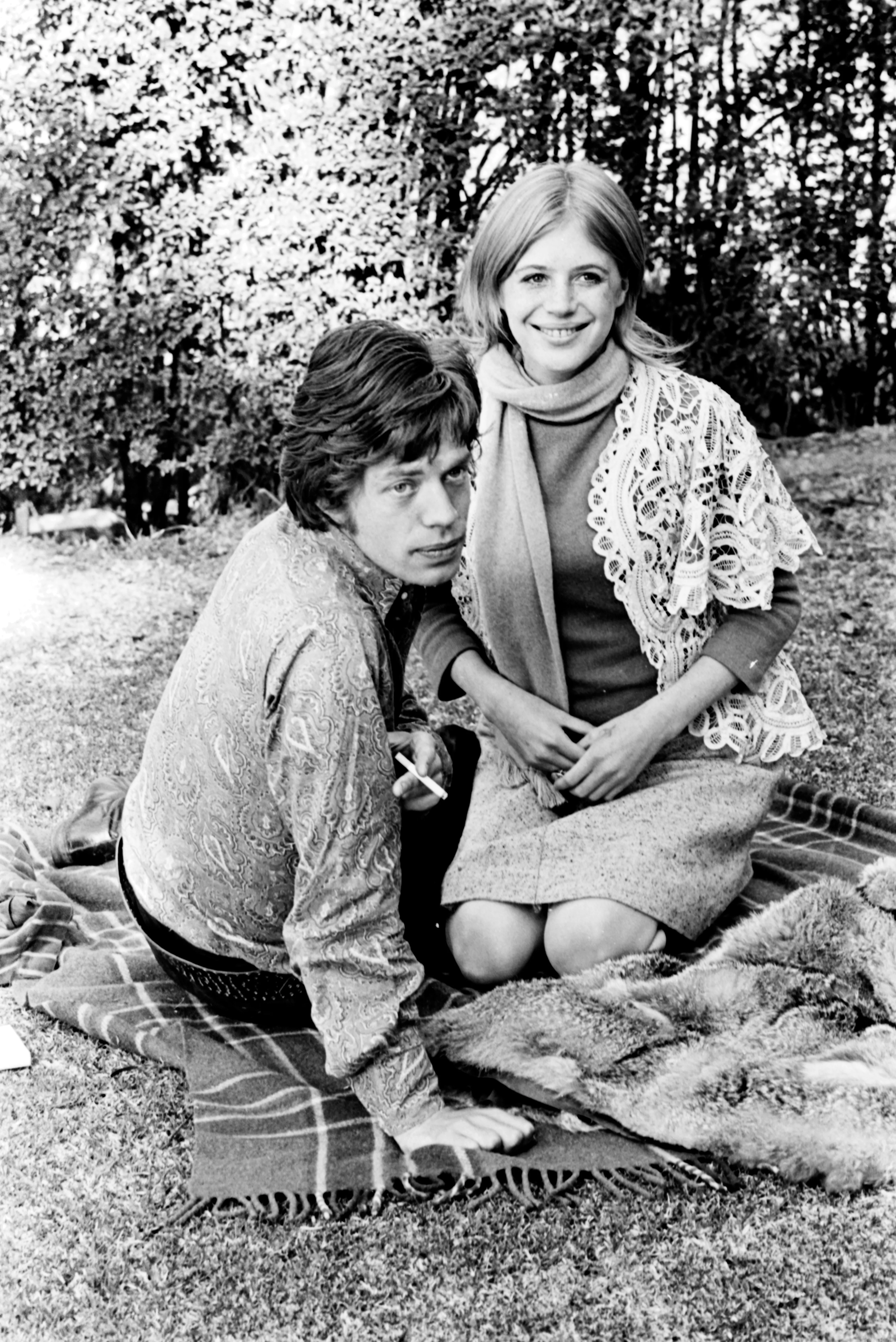 Mick Jagger and Marianne Faithfull.