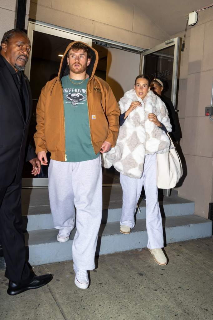 Amanda Batula and West Wilson in casual attire leaving a "Summer House" reunion in NYC.