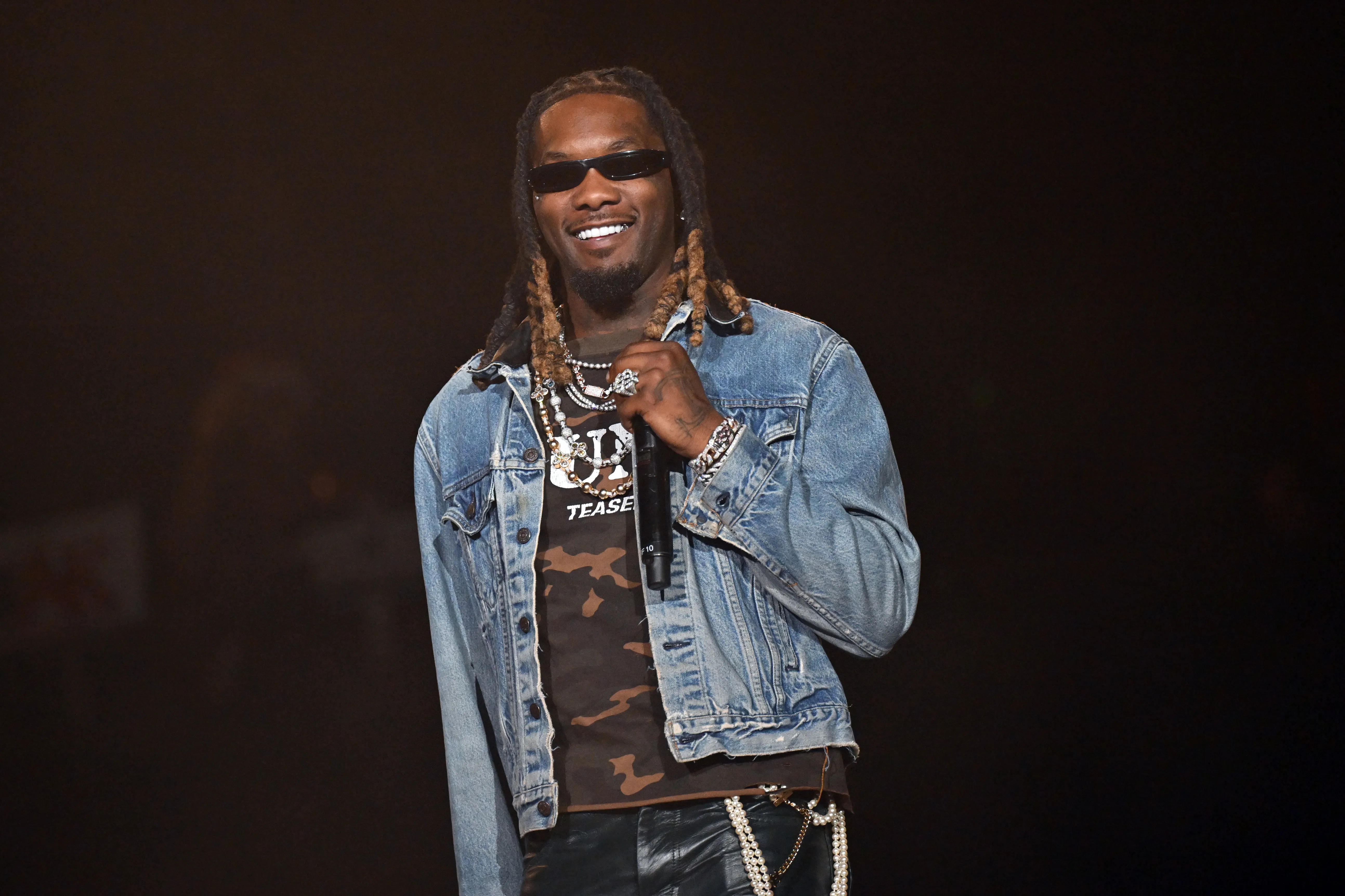Rapper Offset performing onstage.