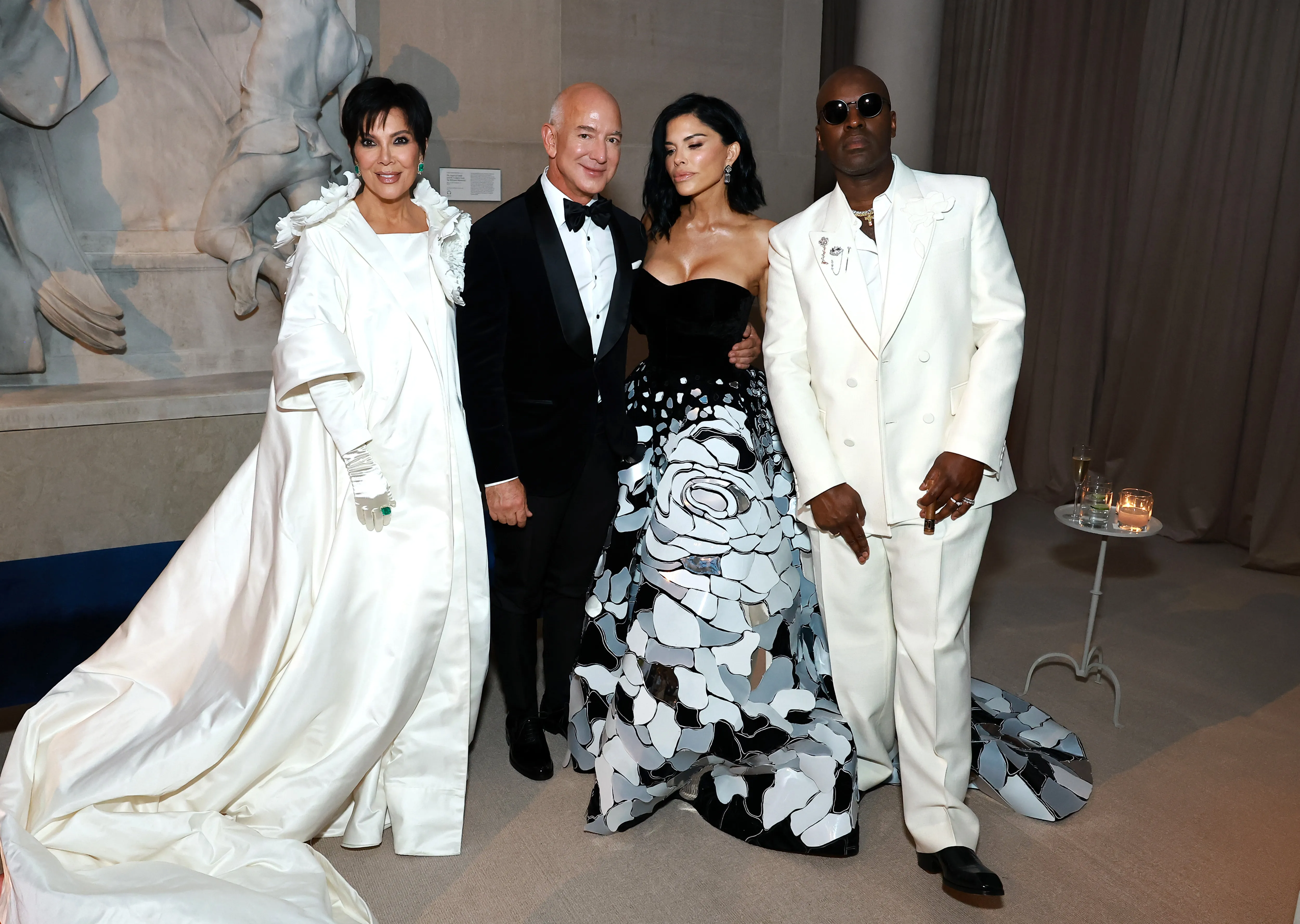 Kris Jenner, Jeff Bezos, Lauren Sánchez and Corey Gamble