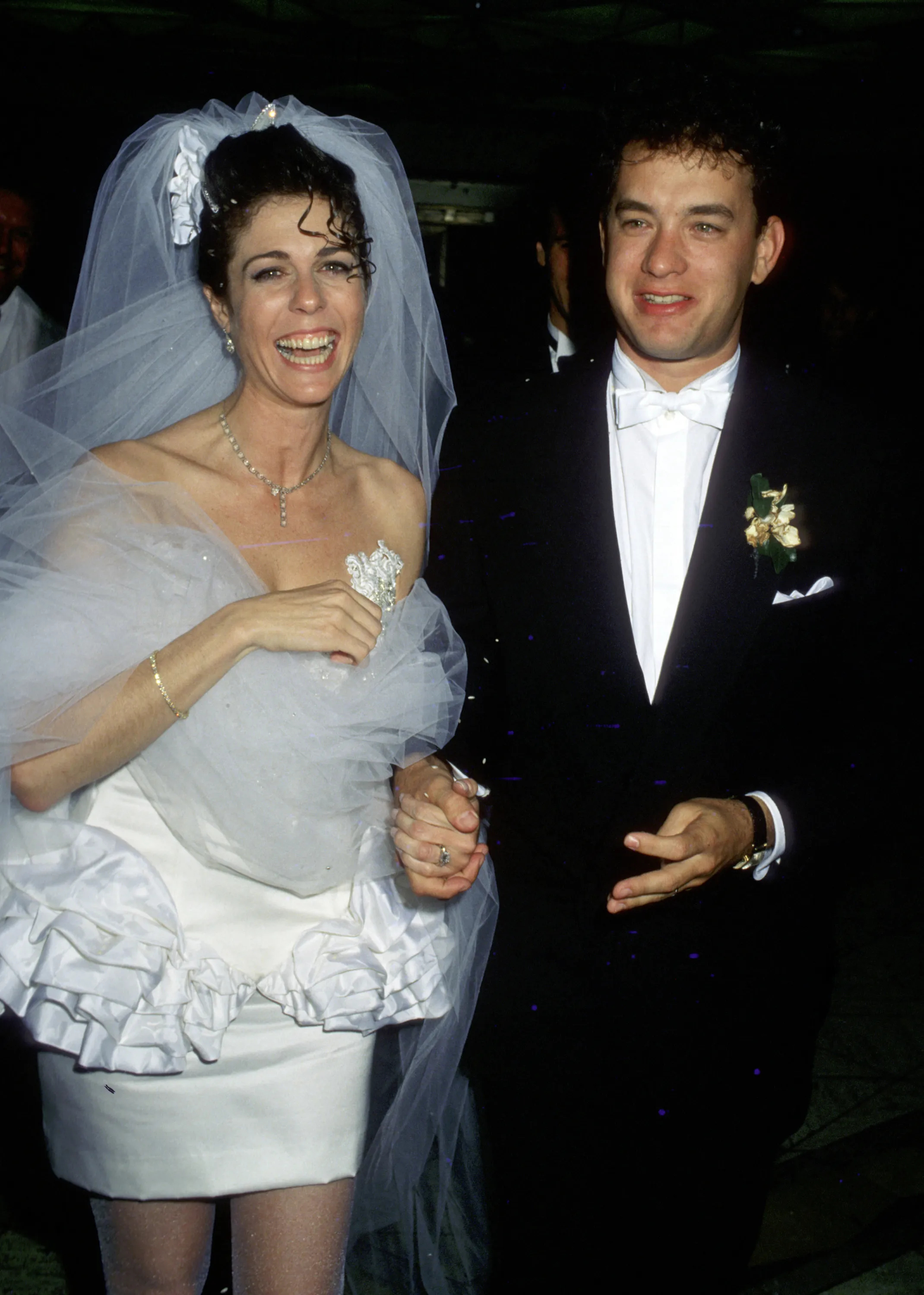 Rita Wilson and Tom Hanks at their wedding reception.