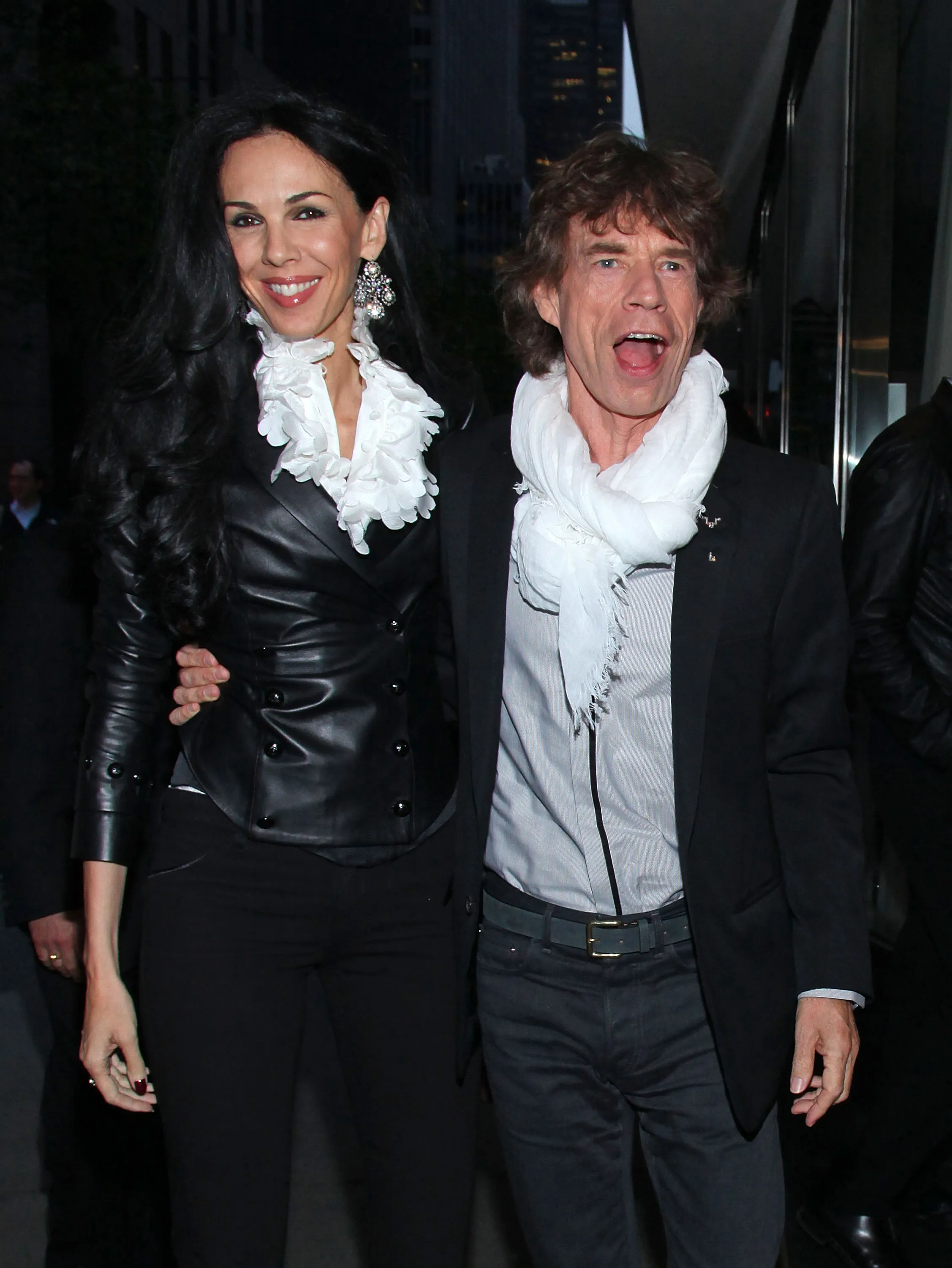 L'Wren Scott and Mick Jagger.