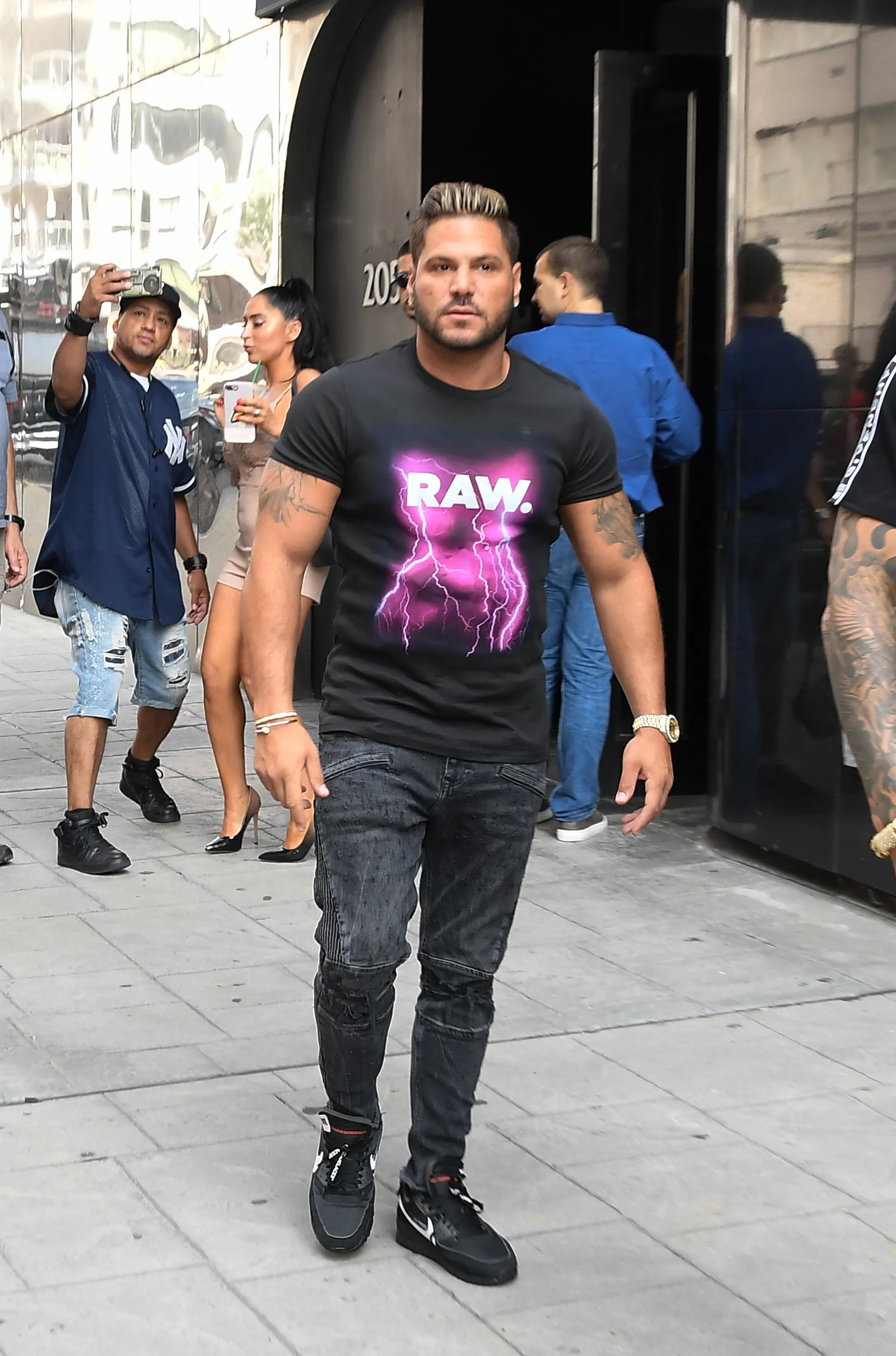 Ronnie Ortiz-Magro walking outside in New York City.